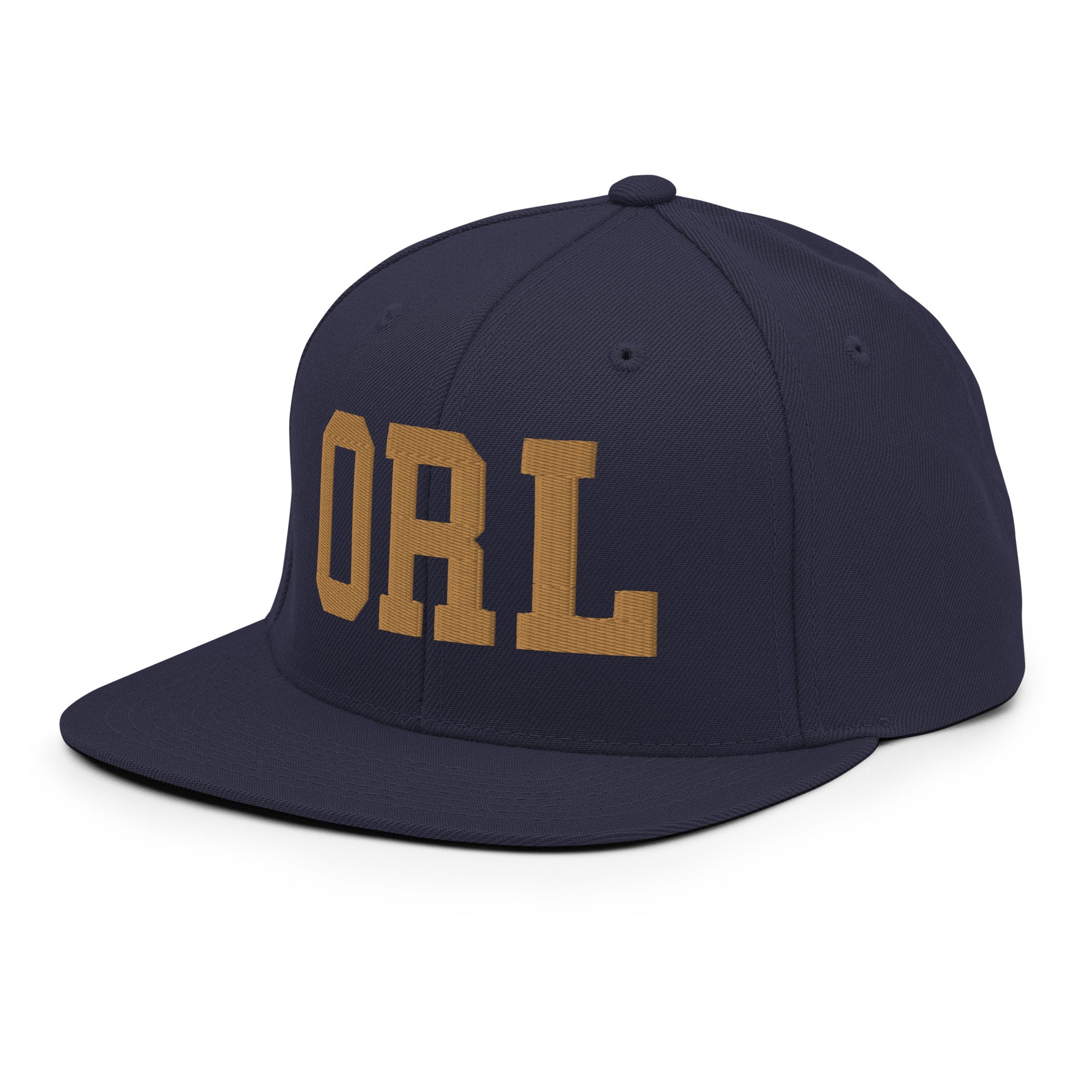 College-Style Classic Snapback Hat • Old Gold • ORL Orlando Souvenir • YHM Designs - Image 16