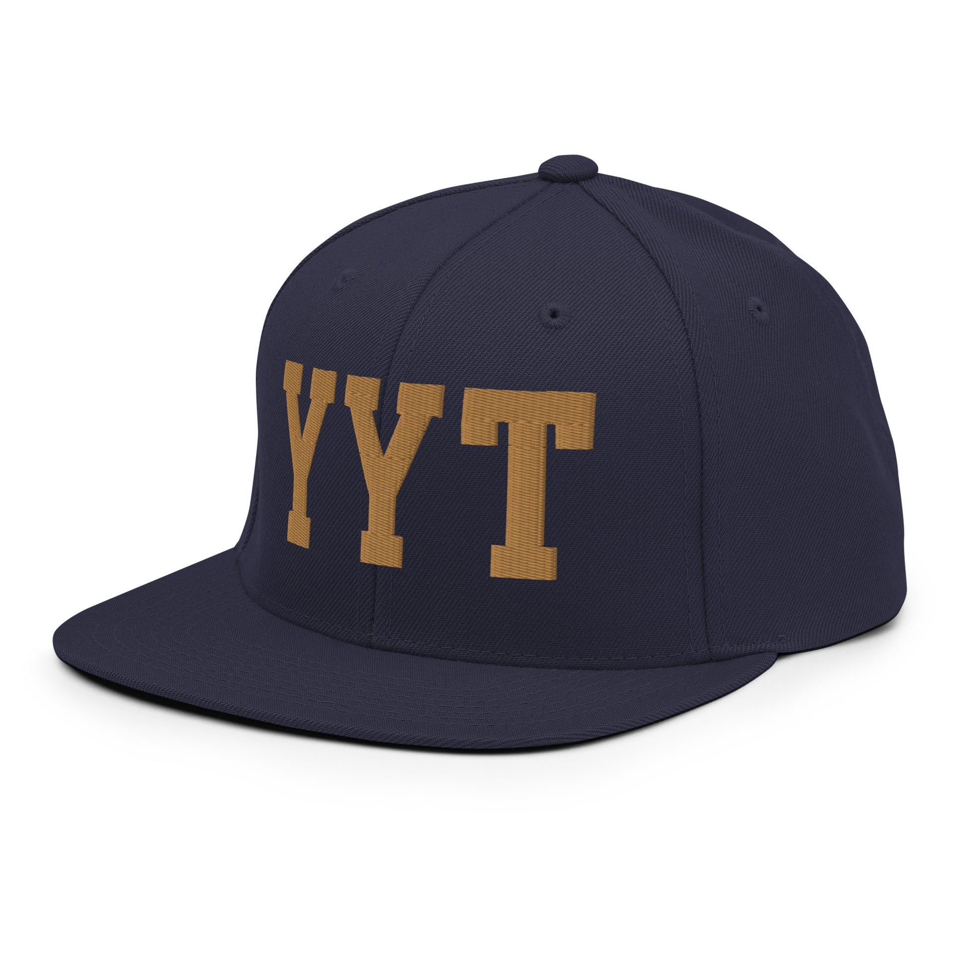 College-Style Classic Snapback Hat • Old Gold • YYT St. John's • YHM Designs - Image 16