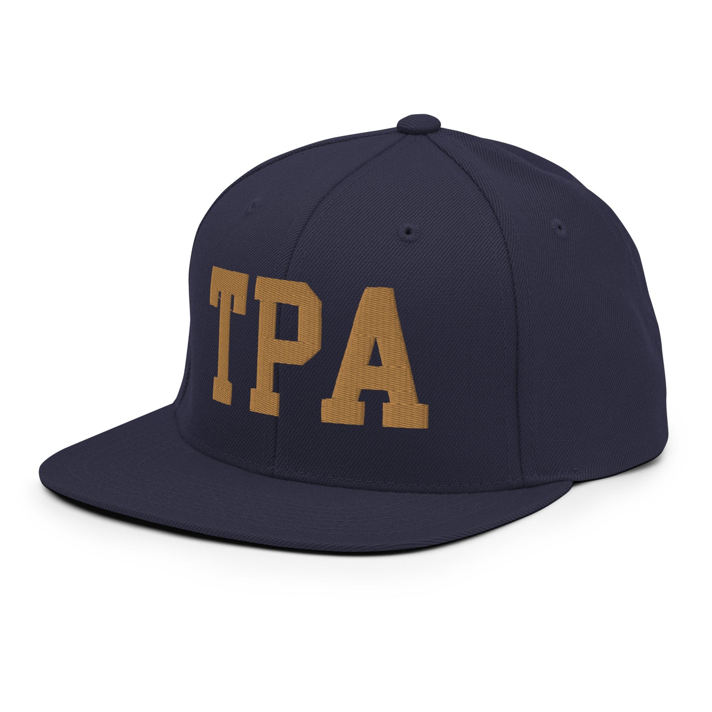 College-Style Classic Snapback Hat • Old Gold • TPA Tampa • YHM Designs - Image 16
