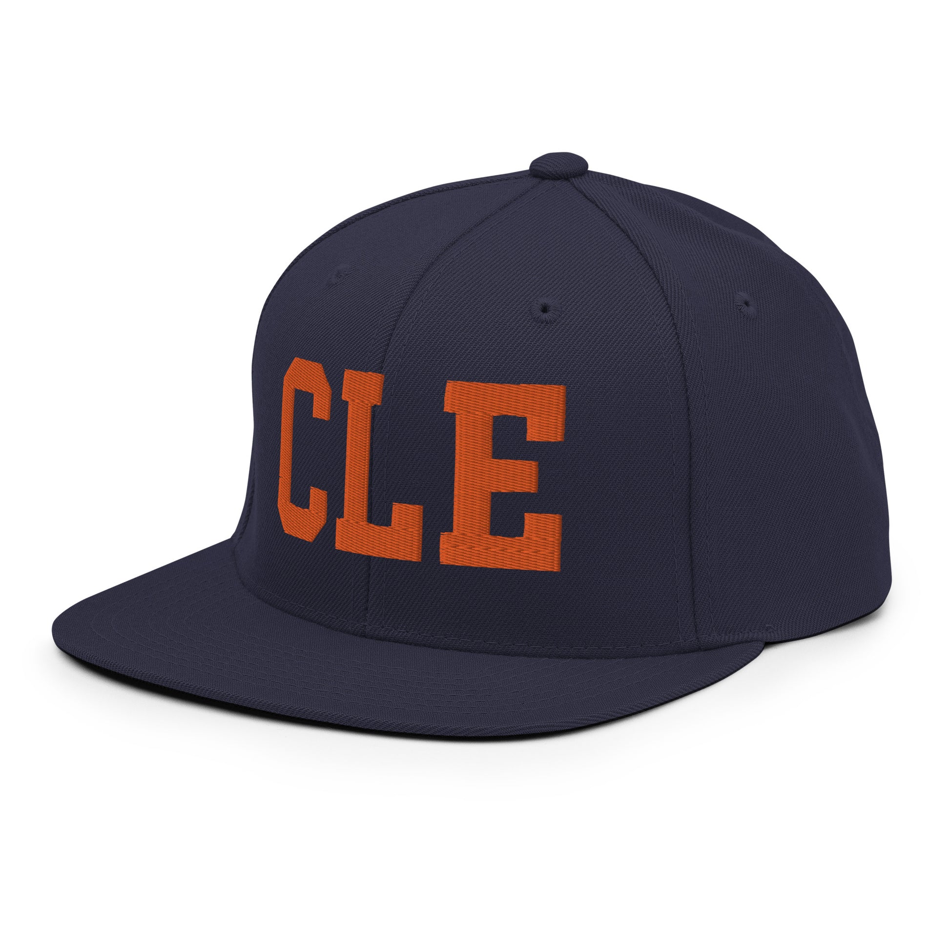 College-Style Classic Snapback Hat • Orange • CLE Cleveland • YHM Designs - Image 21