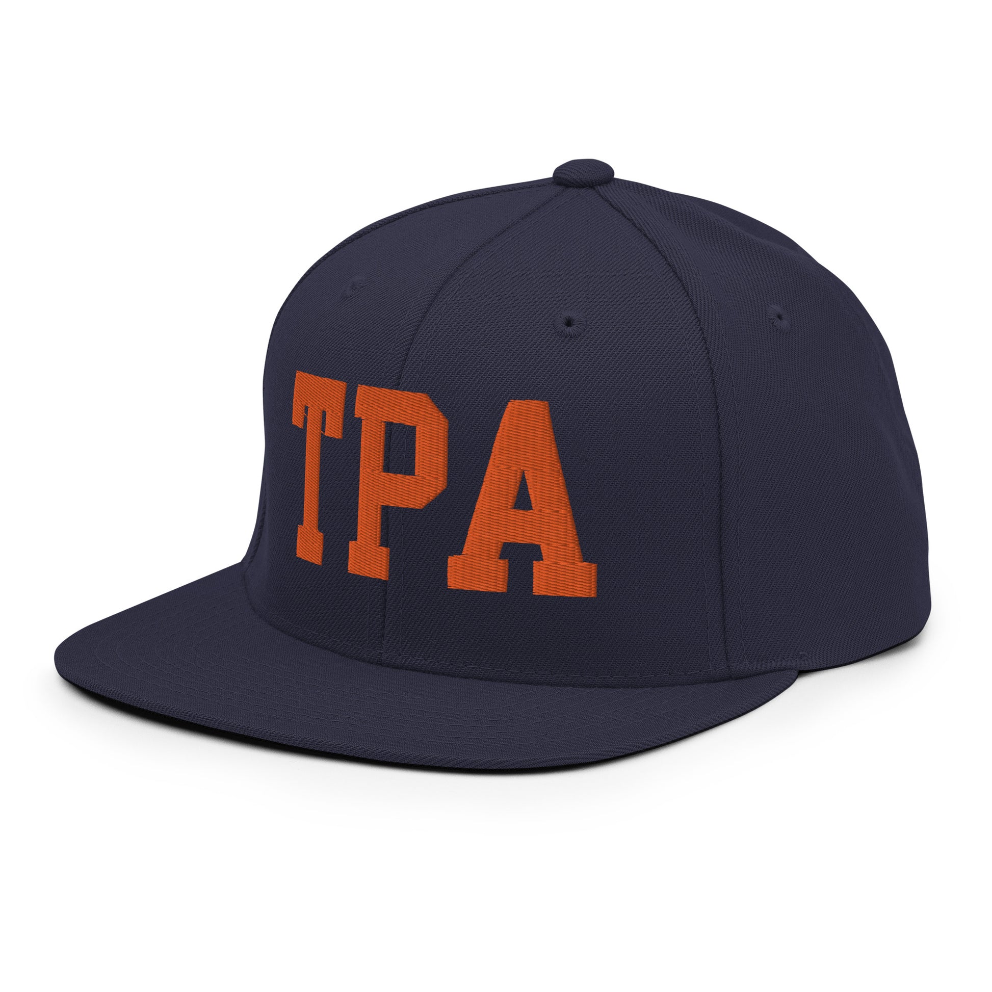 College-Style Classic Snapback Hat • Orange • TPA Tampa • YHM Designs - Image 21