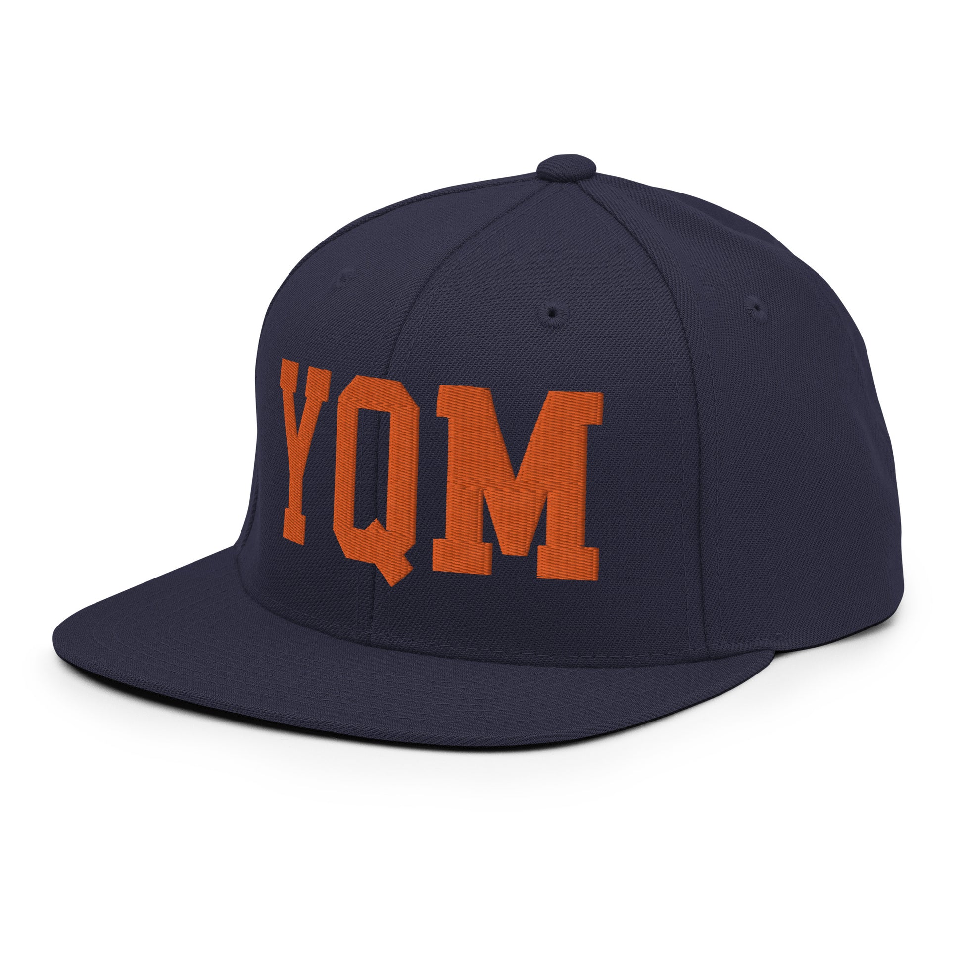 College-Style Classic Snapback Hat • Orange • YQM Moncton • YHM Designs - Image 21