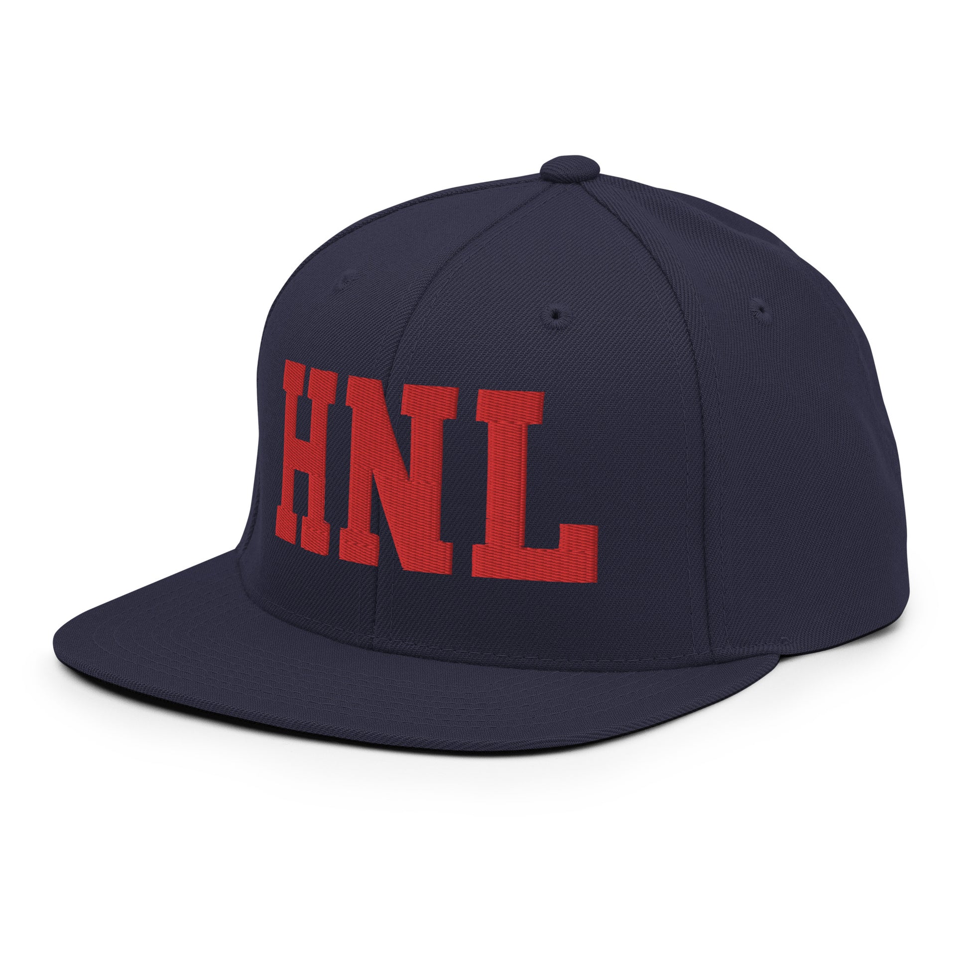 College-Style Classic Snapback Hat • Red • HNL Honolulu • YHM Designs - Image 17