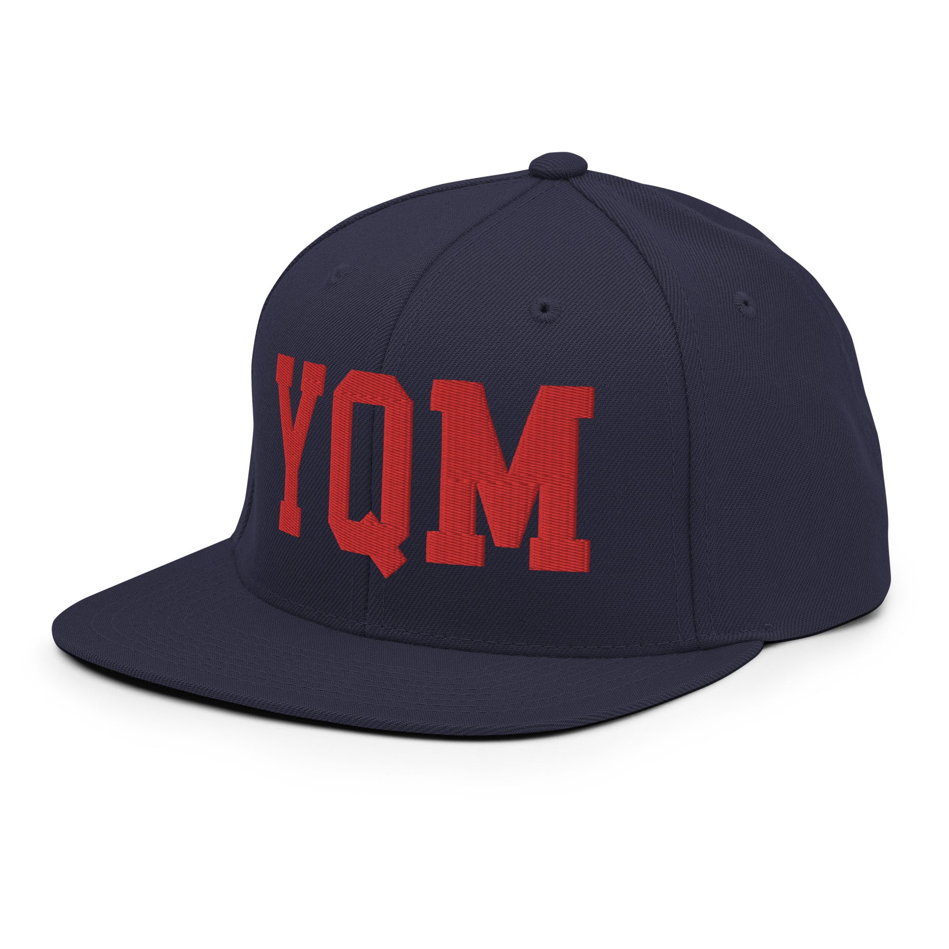 College-Style Classic Snapback Hat • Red • YQM Moncton • YHM Designs - Image 17