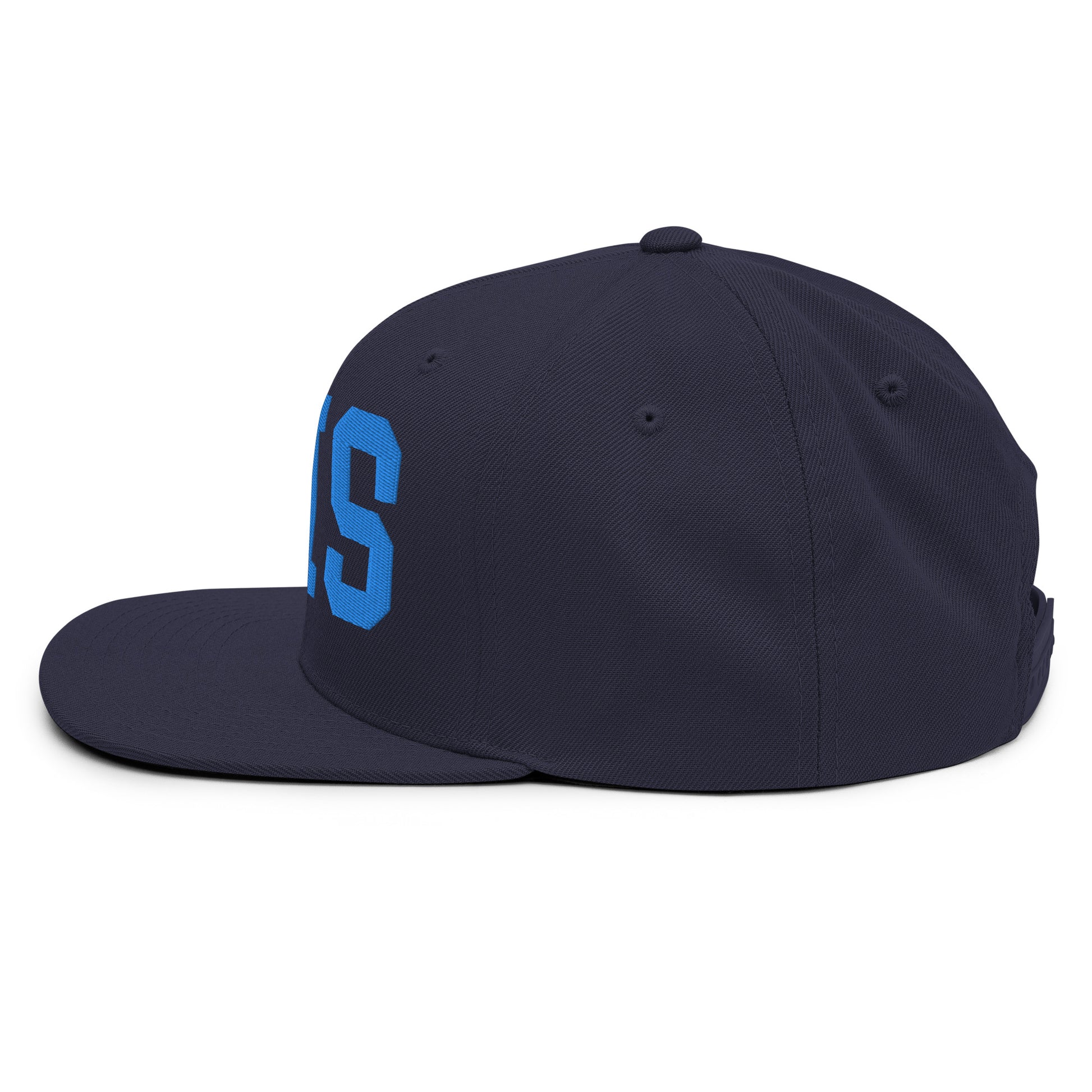 College-Style Classic Snapback Hat • Aqua Blue • AMS Amsterdam • YHM Designs - Image 09