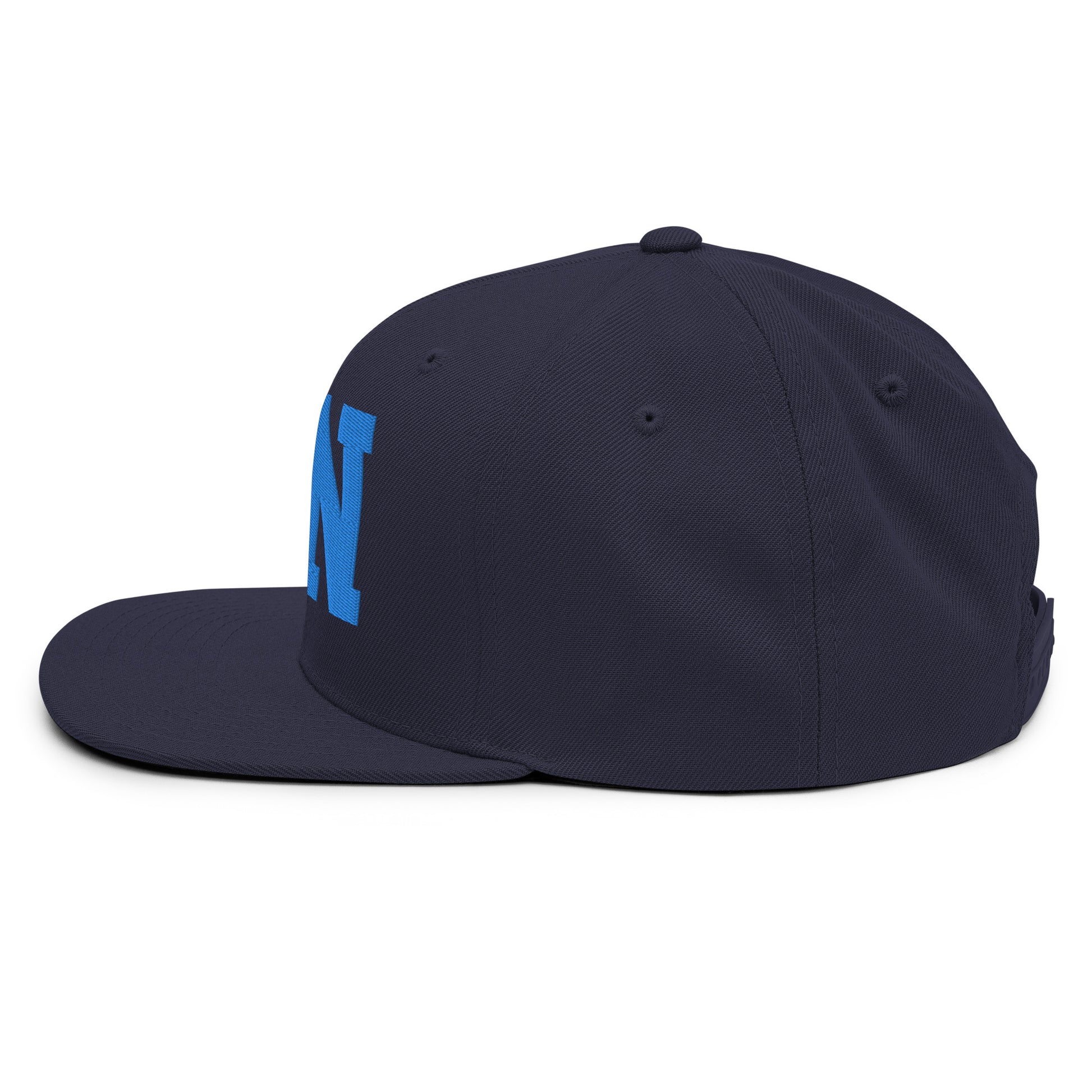 College-Style Classic Snapback Hat • Aqua Blue • SIN Singapore • YHM Designs - Image 09