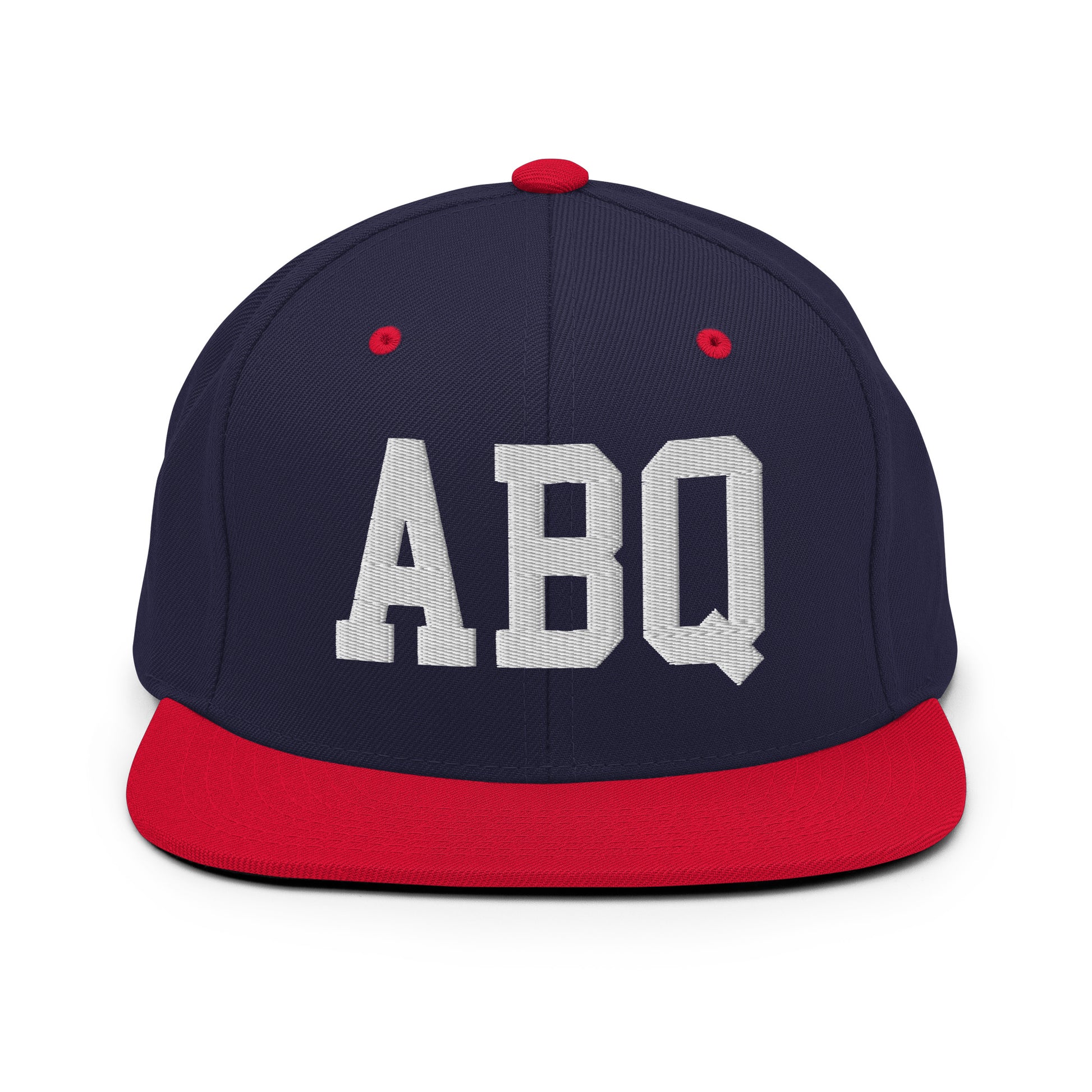 College-Style Classic Snapback Hat • White • ABQ Albuquerque • YHM Designs - Image 19
