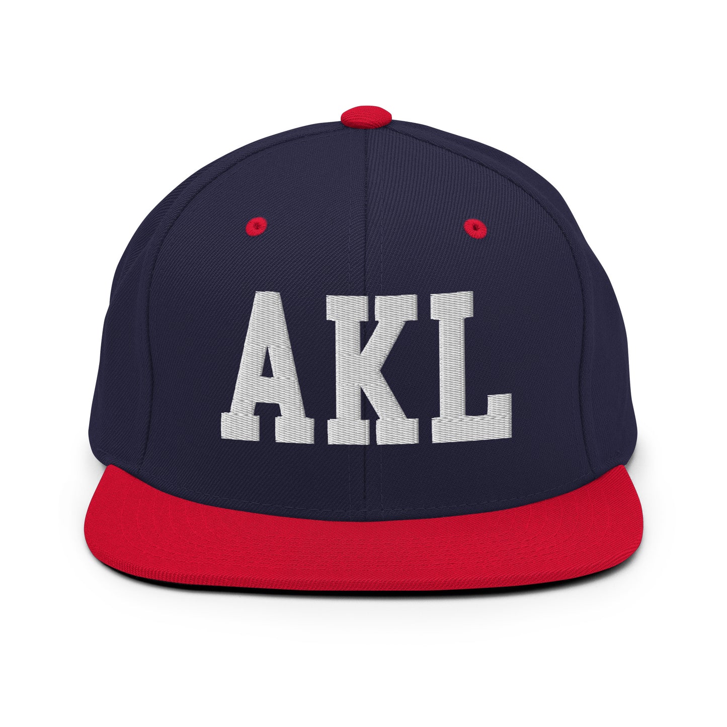 College-Style Classic Snapback Hat • White • AKL Auckland Souvenir • YHM Designs - Image 19