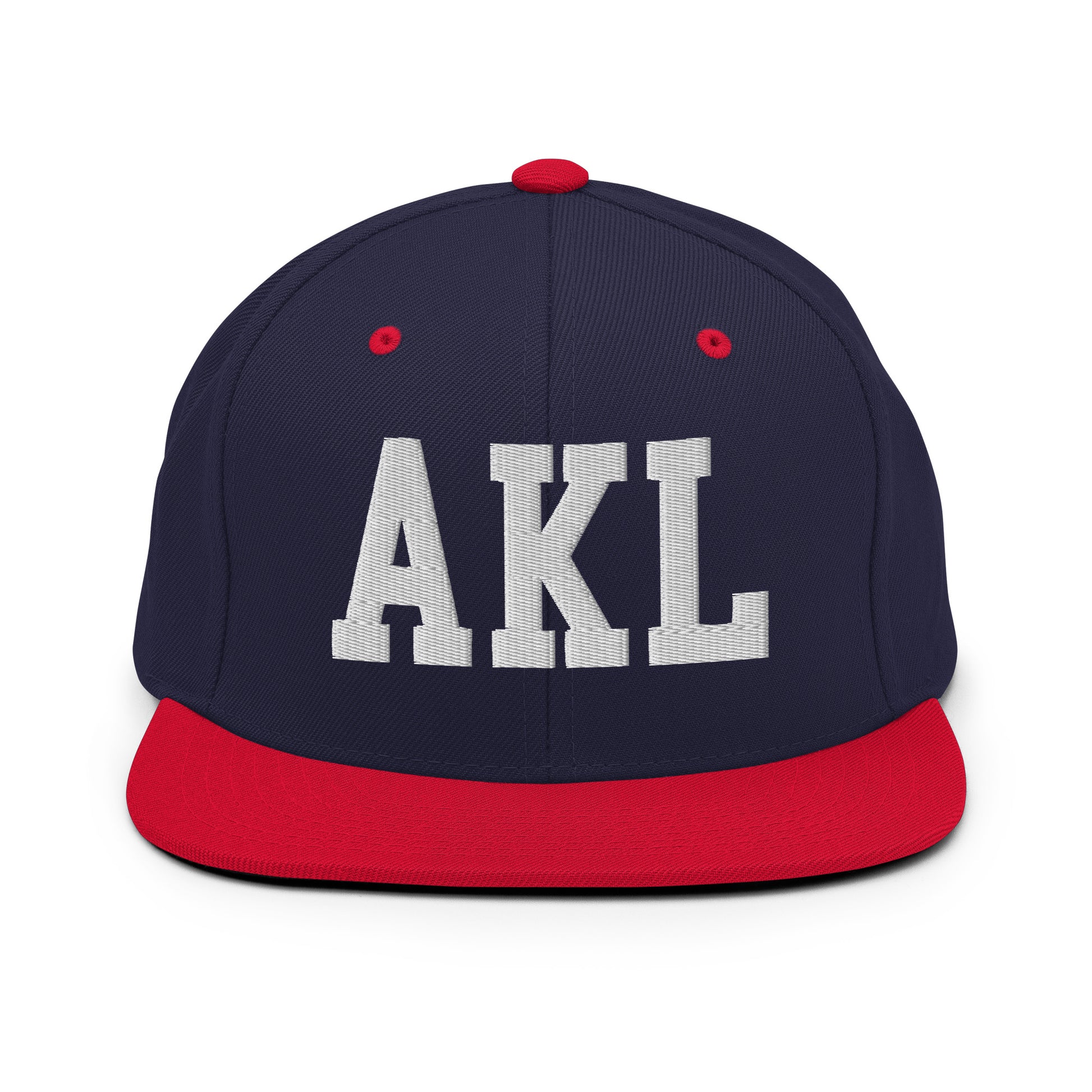 College-Style Classic Snapback Hat • White • AKL Auckland Souvenir • YHM Designs - Image 19