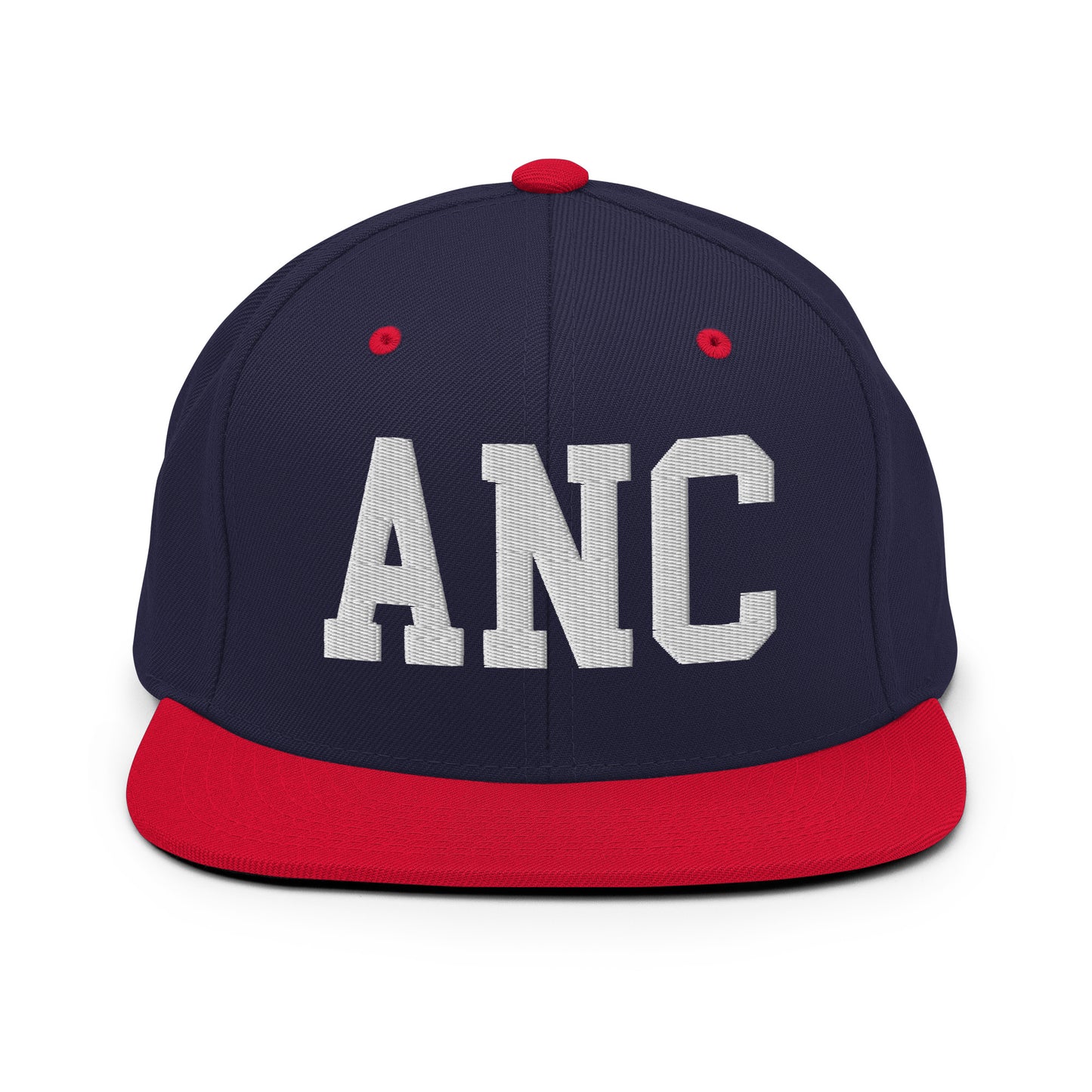 College-Style Classic Snapback Hat • White • ANC Anchorage Souvenir • YHM Designs - Image 19