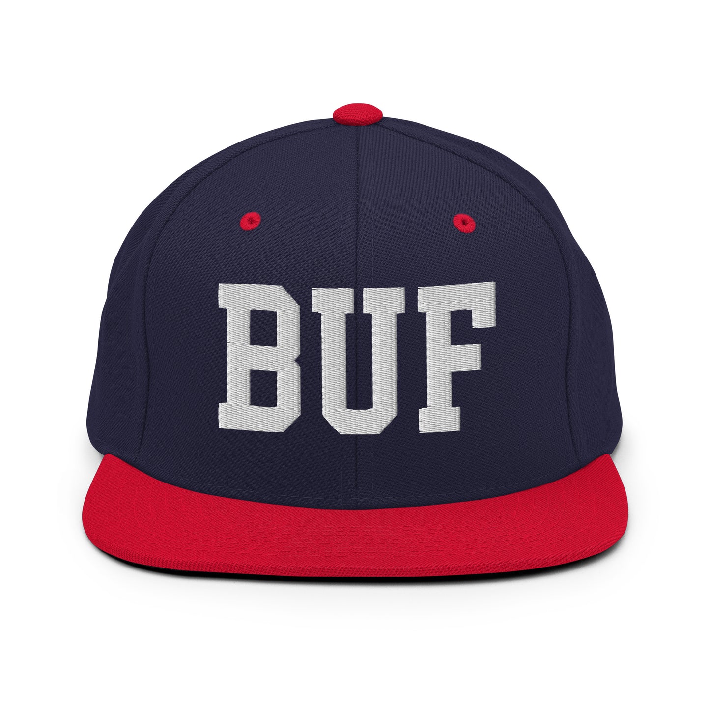 College-Style Classic Snapback Hat • White • BUF Buffalo Souvenir • YHM Designs - Image 19