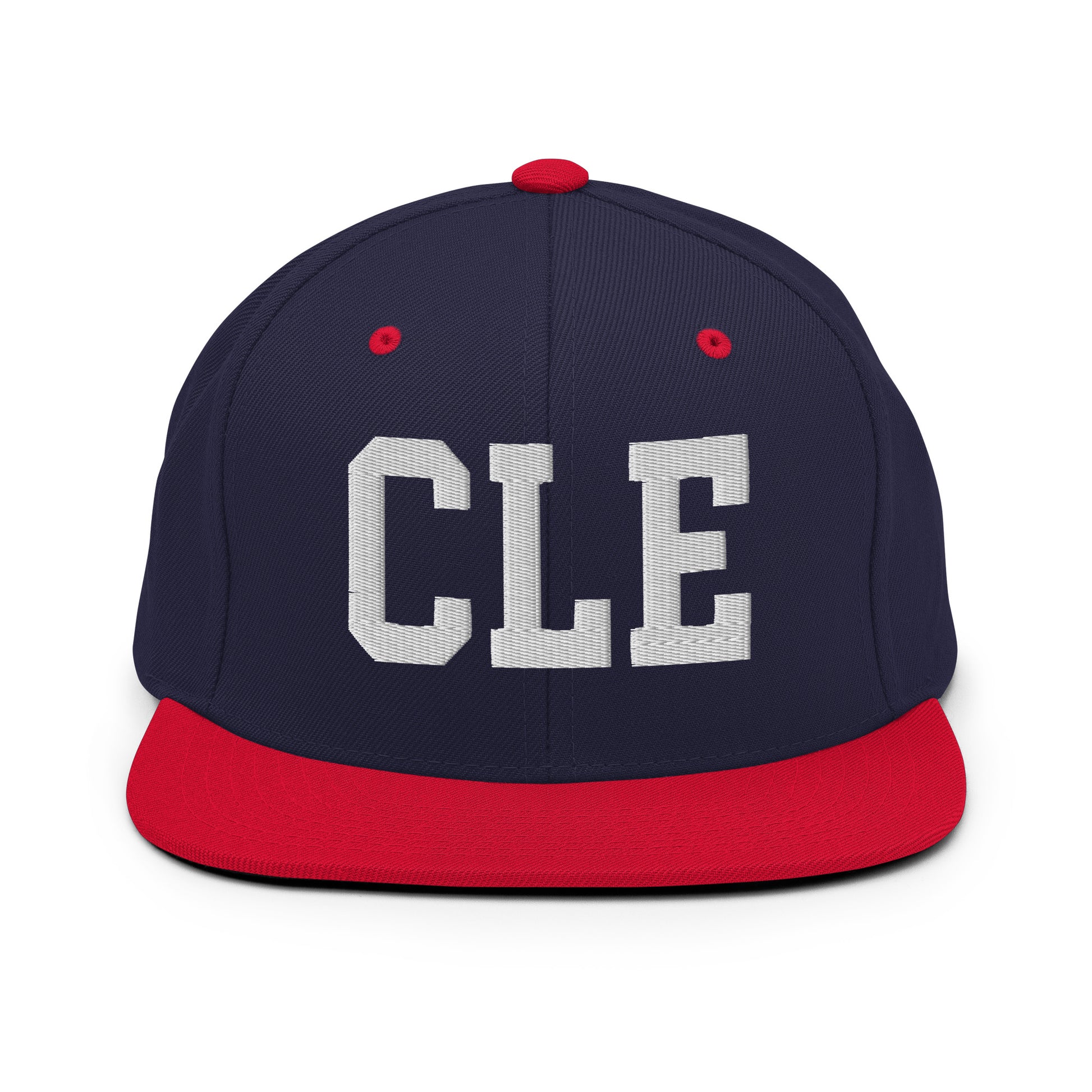 College-Style Classic Snapback Hat • White • CLE Cleveland • YHM Designs - Image 19