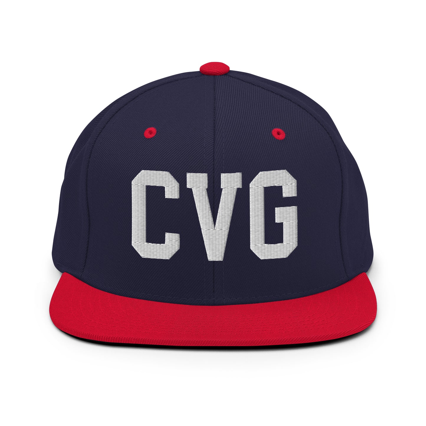 College-Style Classic Snapback Hat • White • CVG Cincinnati Souvenir • YHM Designs - Image 19