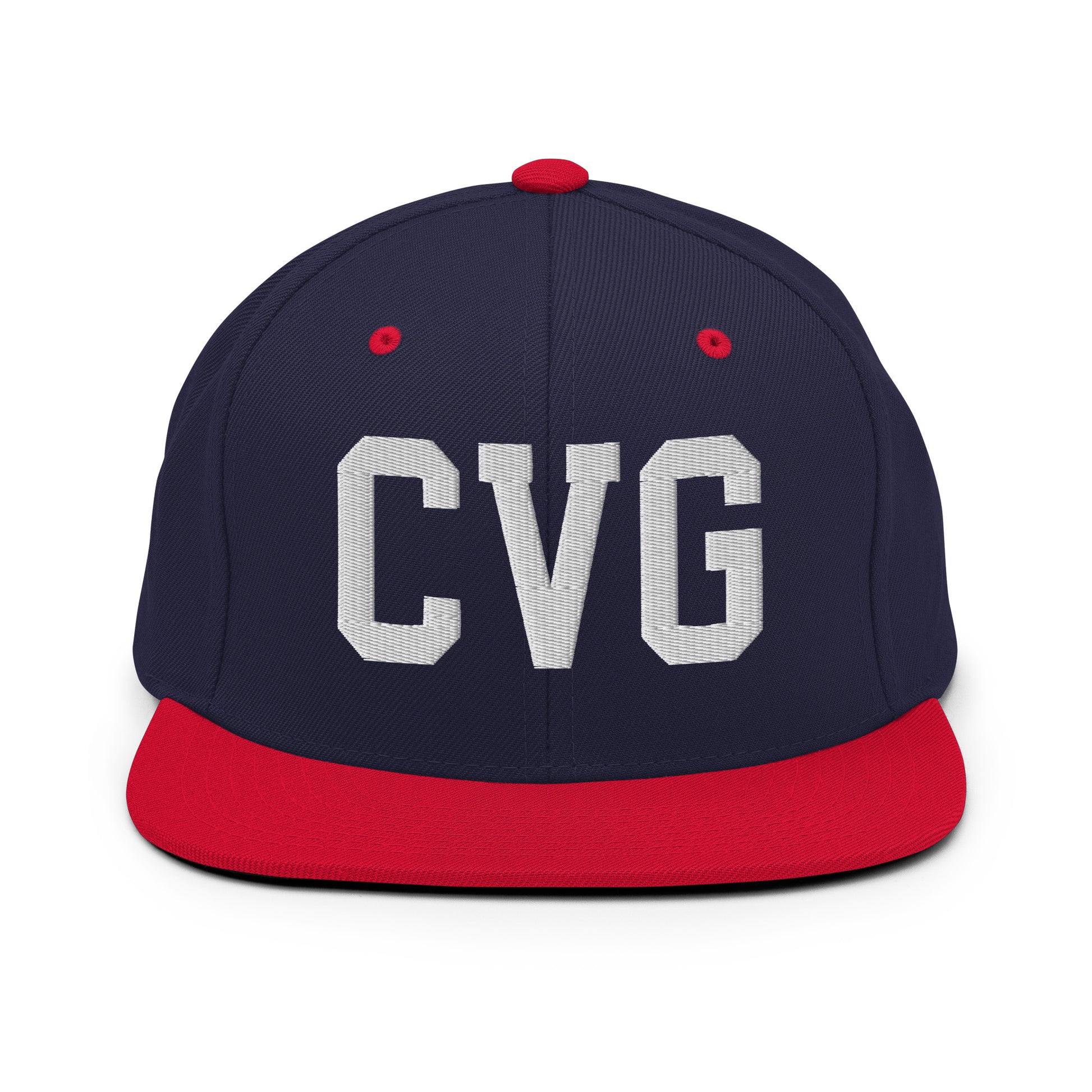 College-Style Classic Snapback Hat • White • CVG Cincinnati Souvenir • YHM Designs - Image 19