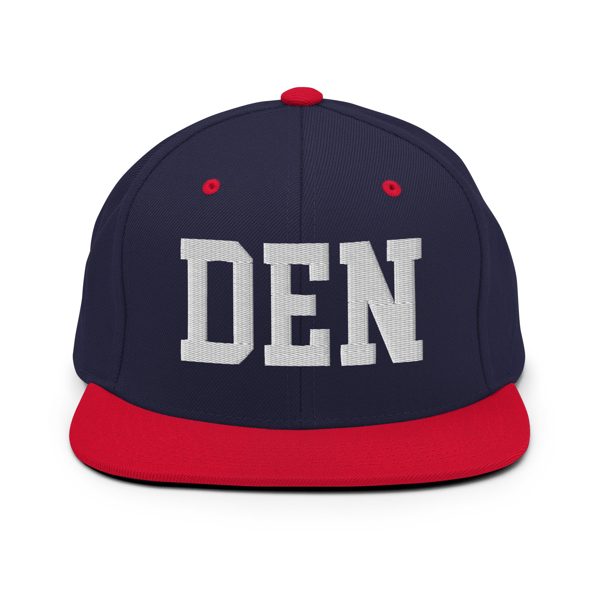 College-Style Classic Snapback Hat • White • DEN Denver • YHM Designs - Image 19