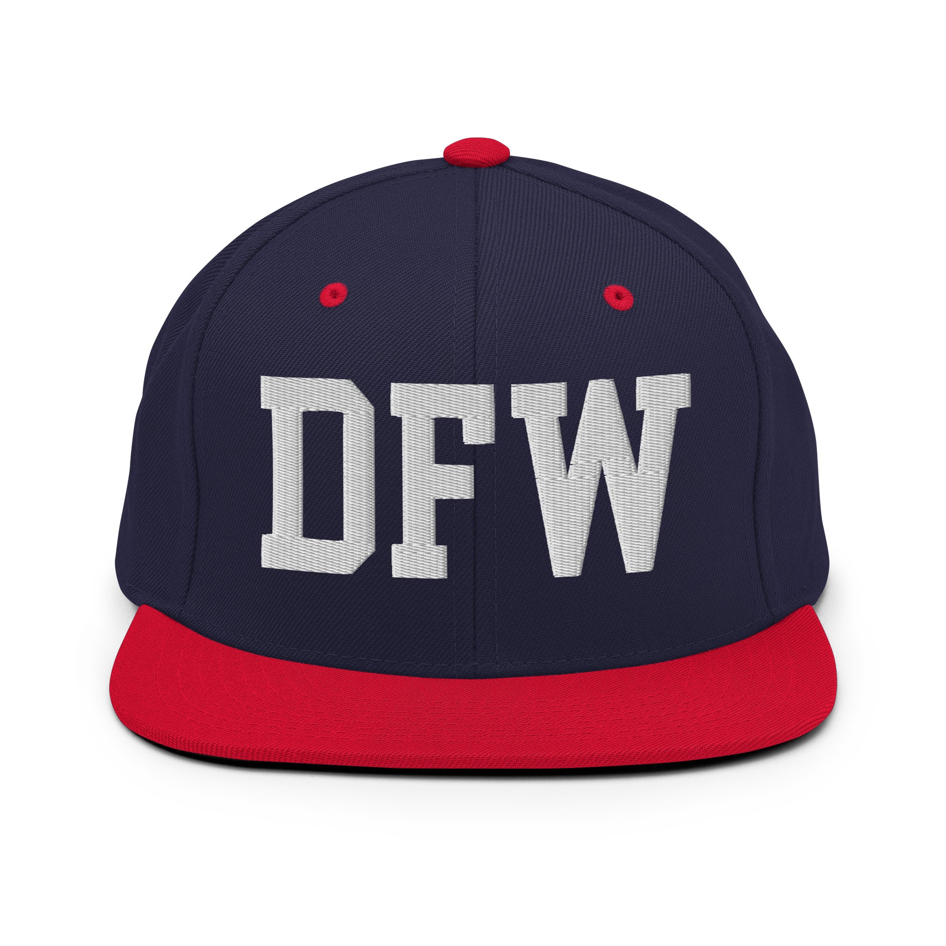 College-Style Classic Snapback Hat • White • DFW Dallas Souvenir • YHM Designs - Image 19