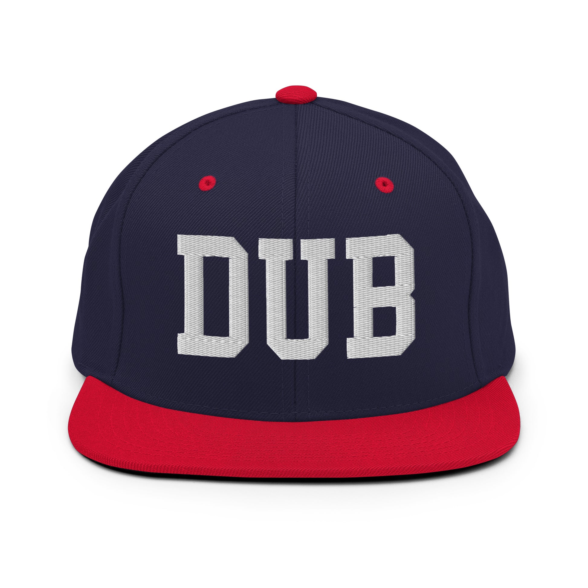 College-Style Classic Snapback Hat • White • DUB Dublin Souvenir • YHM Designs - Image 19