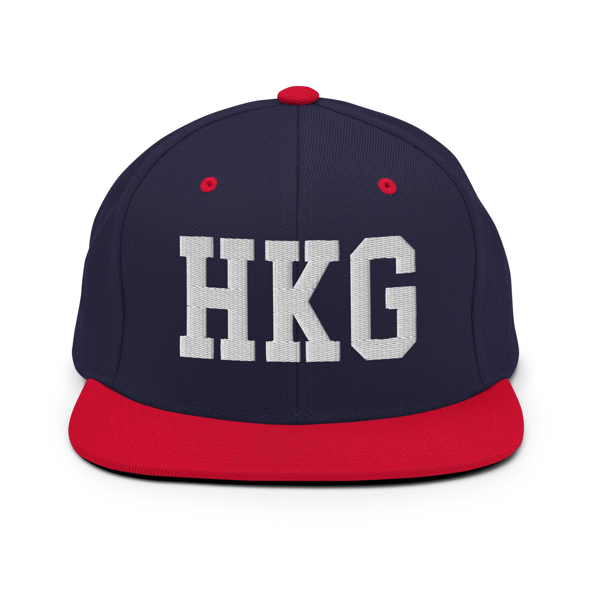 College-Style Classic Snapback Hat • White • HKG Hong Kong • YHM Designs - Image 19