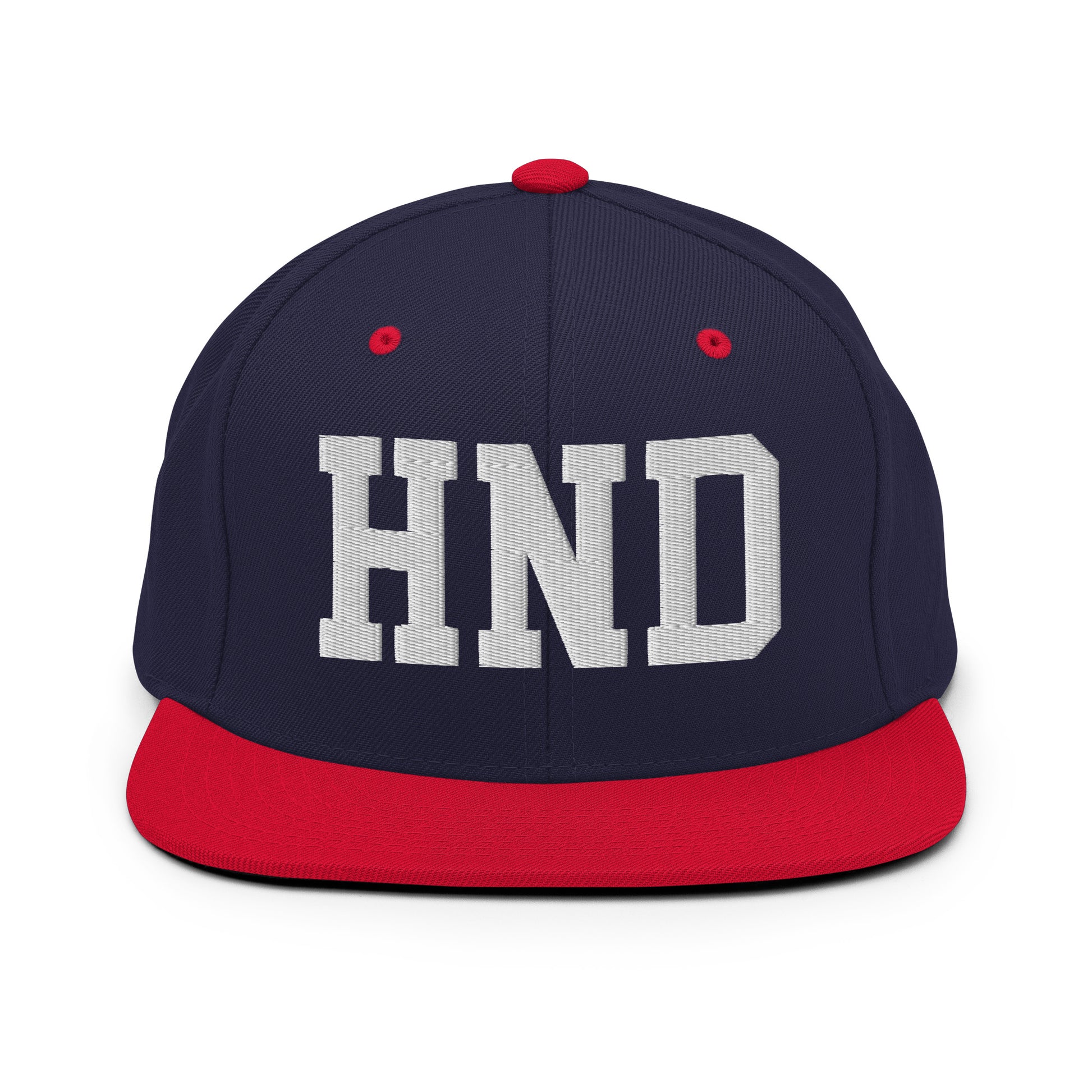 College-Style Classic Snapback Hat • White • HND Tokyo Souvenir • YHM Designs - Image 19
