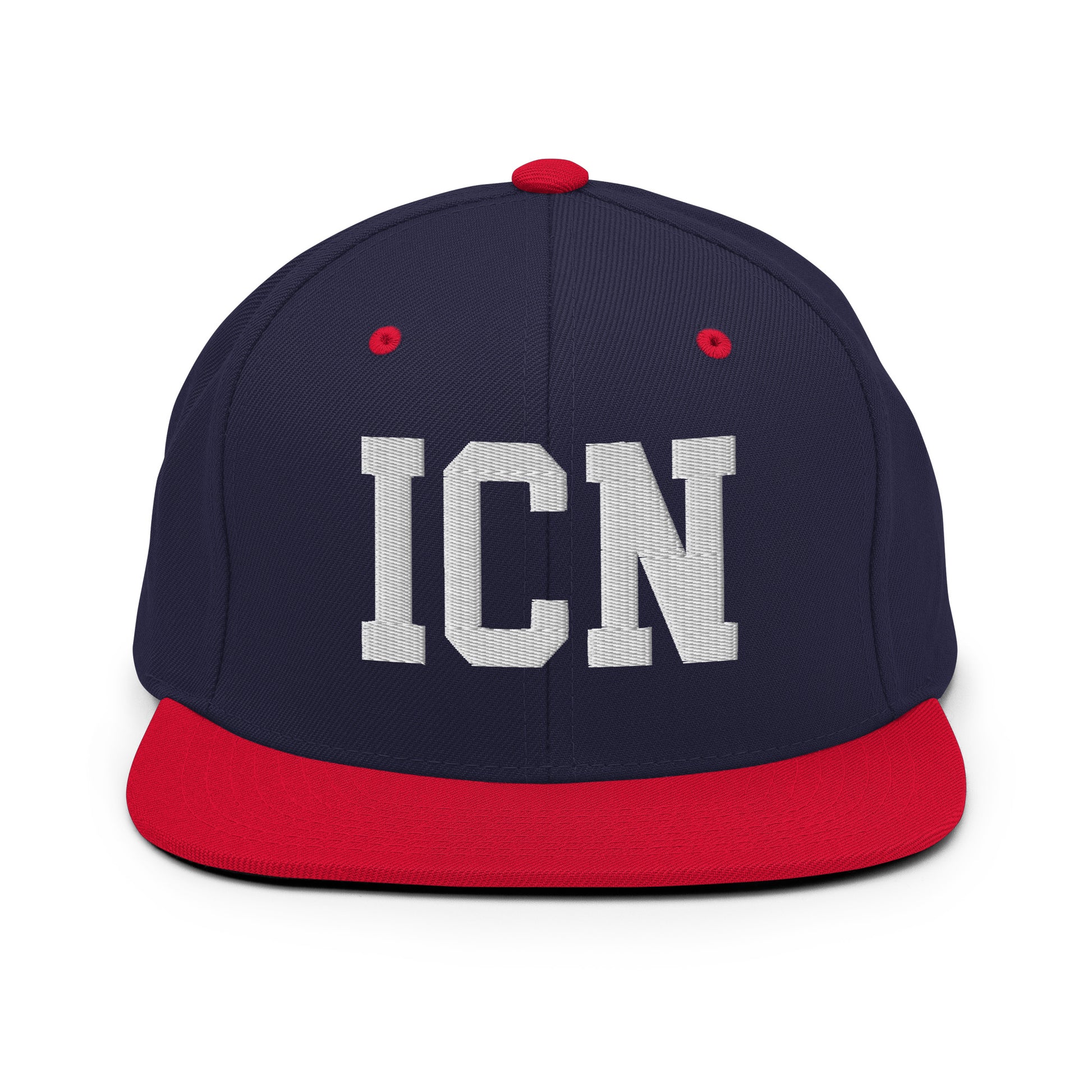 College-Style Classic Snapback Hat • White • ICN Seoul Souvenir • YHM Designs - Image 19