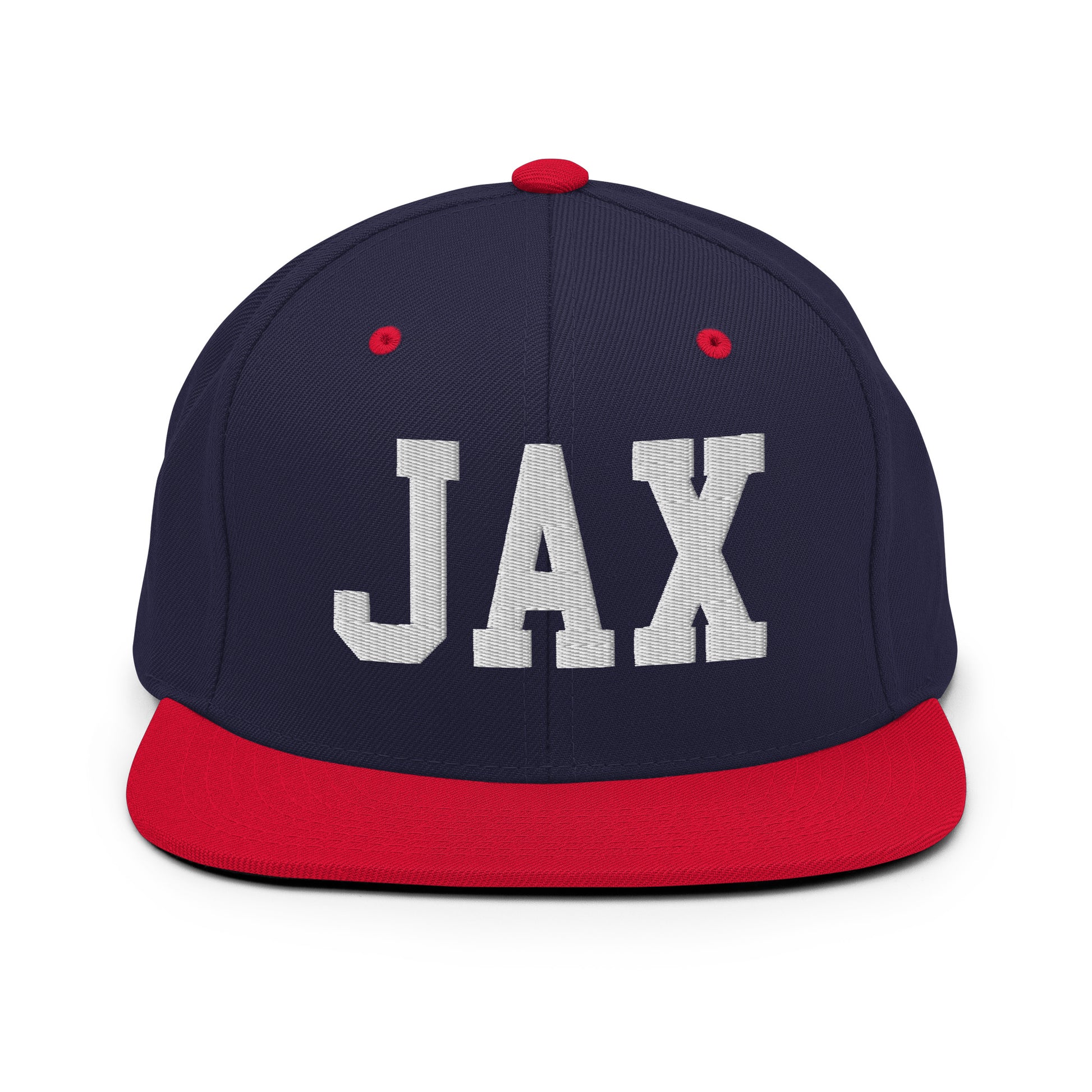 College-Style Classic Snapback Hat • White • JAX Jacksonville Souvenir • YHM Designs - Image 19