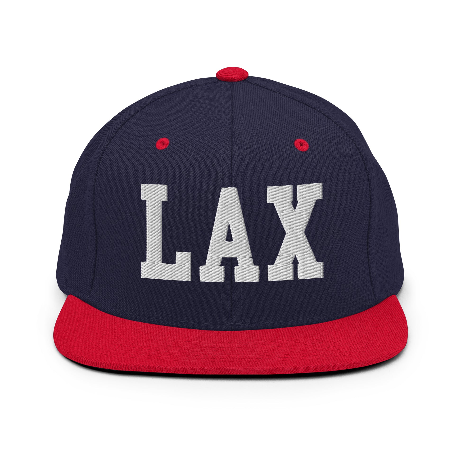 College-Style Classic Snapback Hat • White • LAX Los Angeles • YHM Designs - Image 19