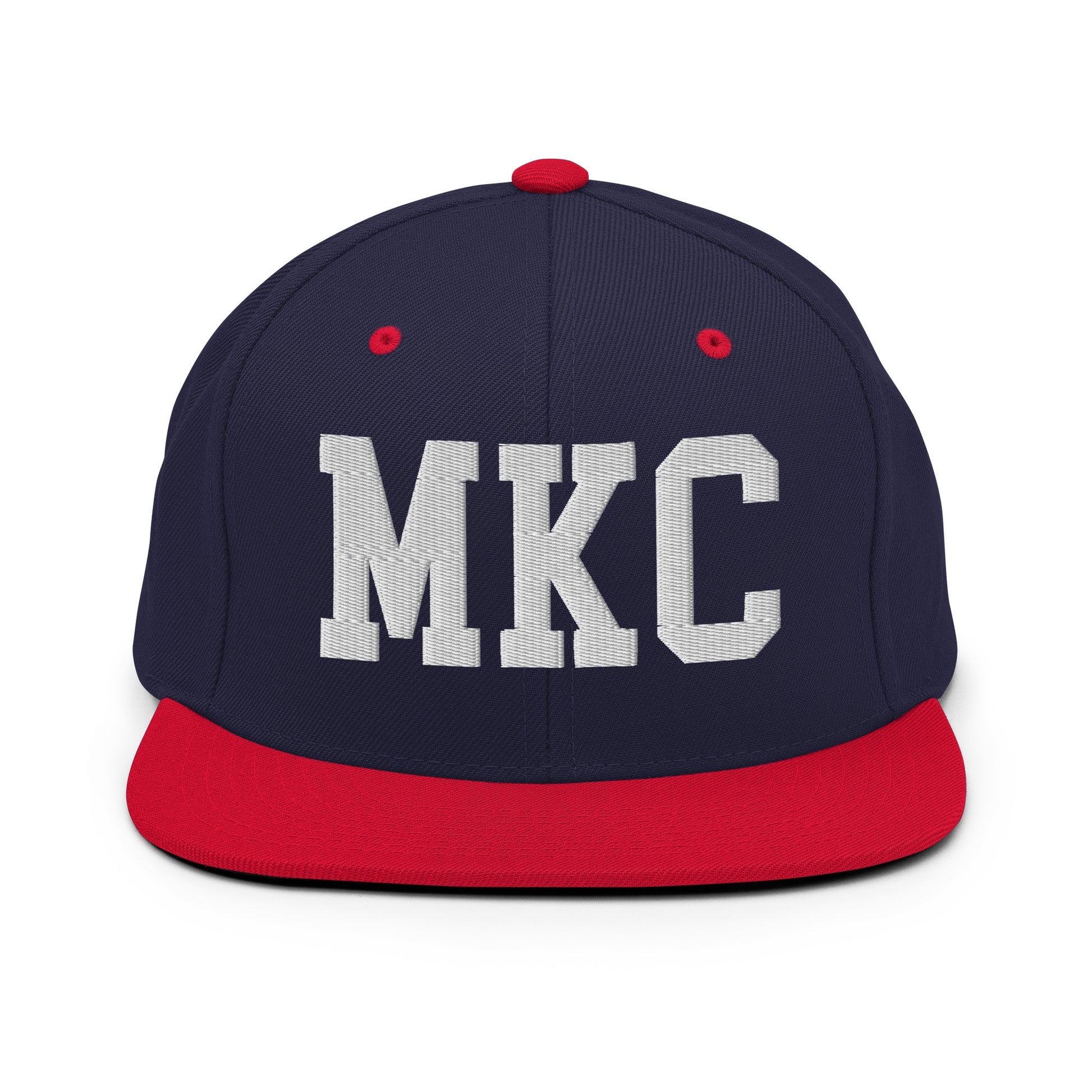 College-Style Classic Snapback Hat • White • MKC Kansas City Souvenir • YHM Designs - Image 19