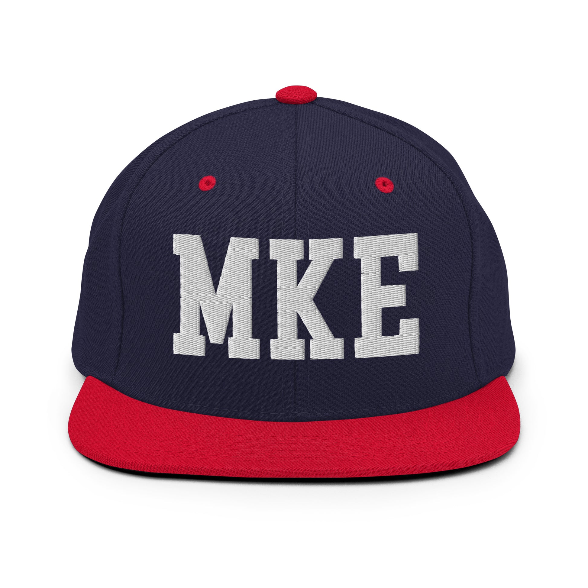 College-Style Classic Snapback Hat • White • MKE Milwaukee Souvenir • YHM Designs - Image 19