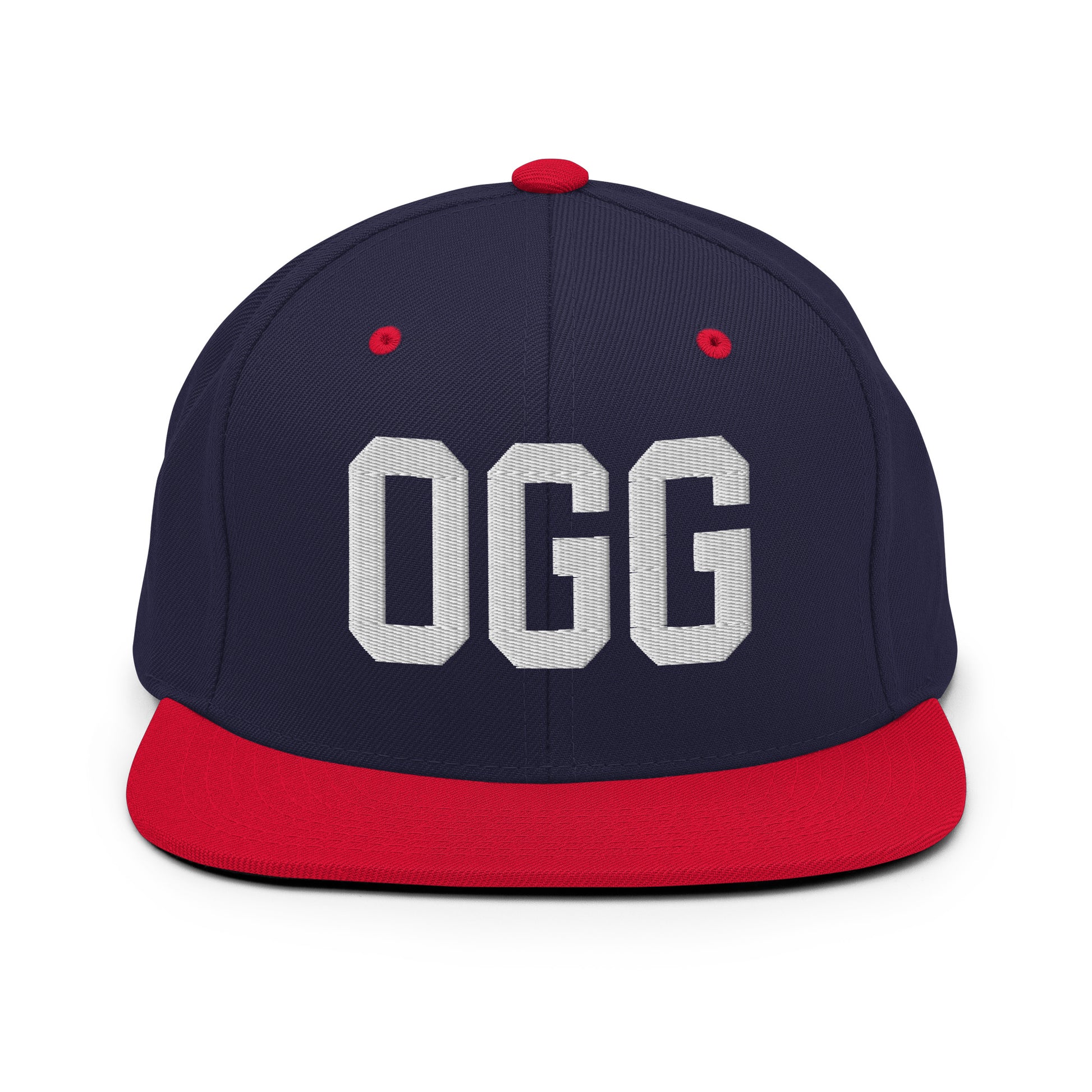 College-Style Classic Snapback Hat • White • OGG Maui Souvenir • YHM Designs - Image 19