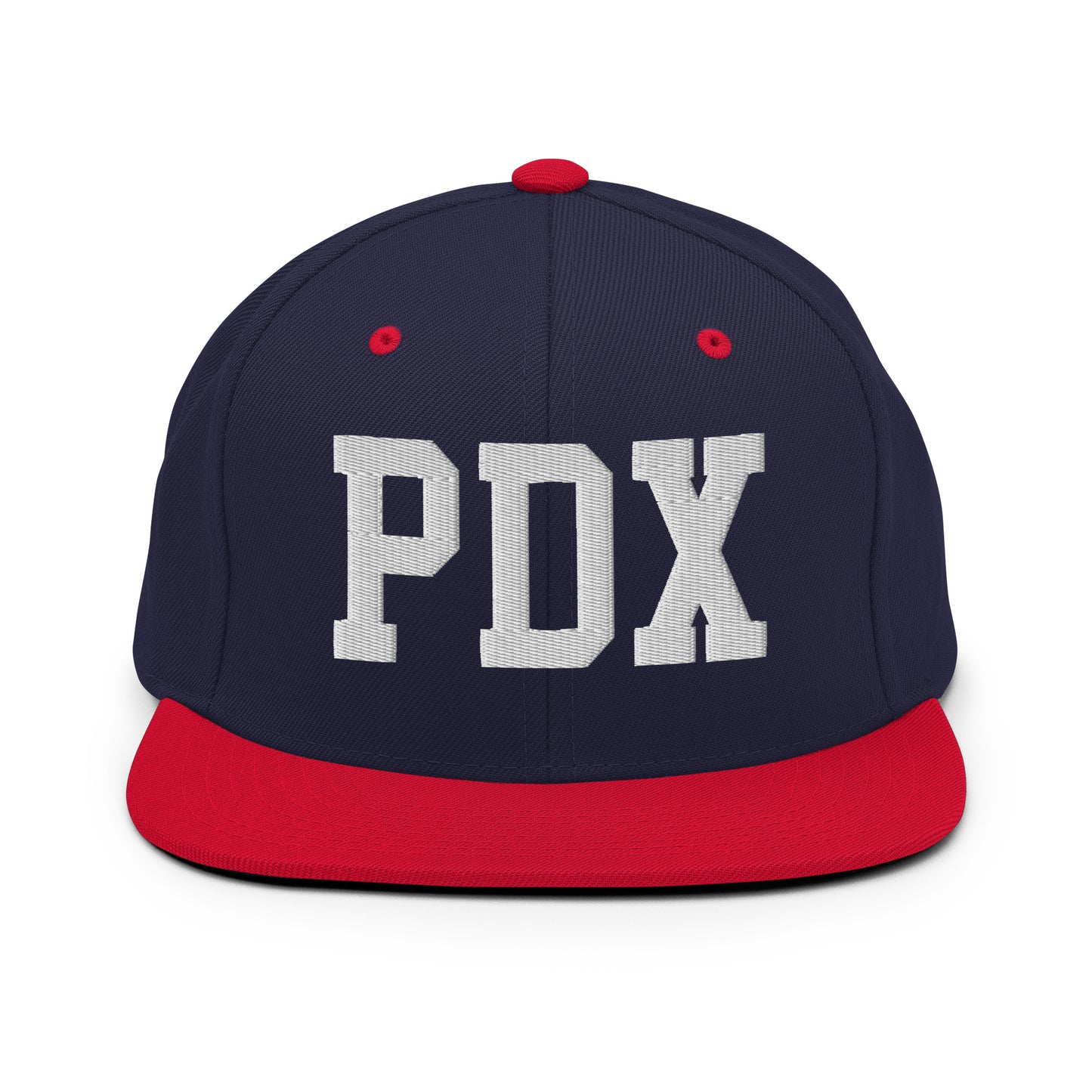 College-Style Classic Snapback Hat • White • PDX Portland • YHM Designs - Image 19
