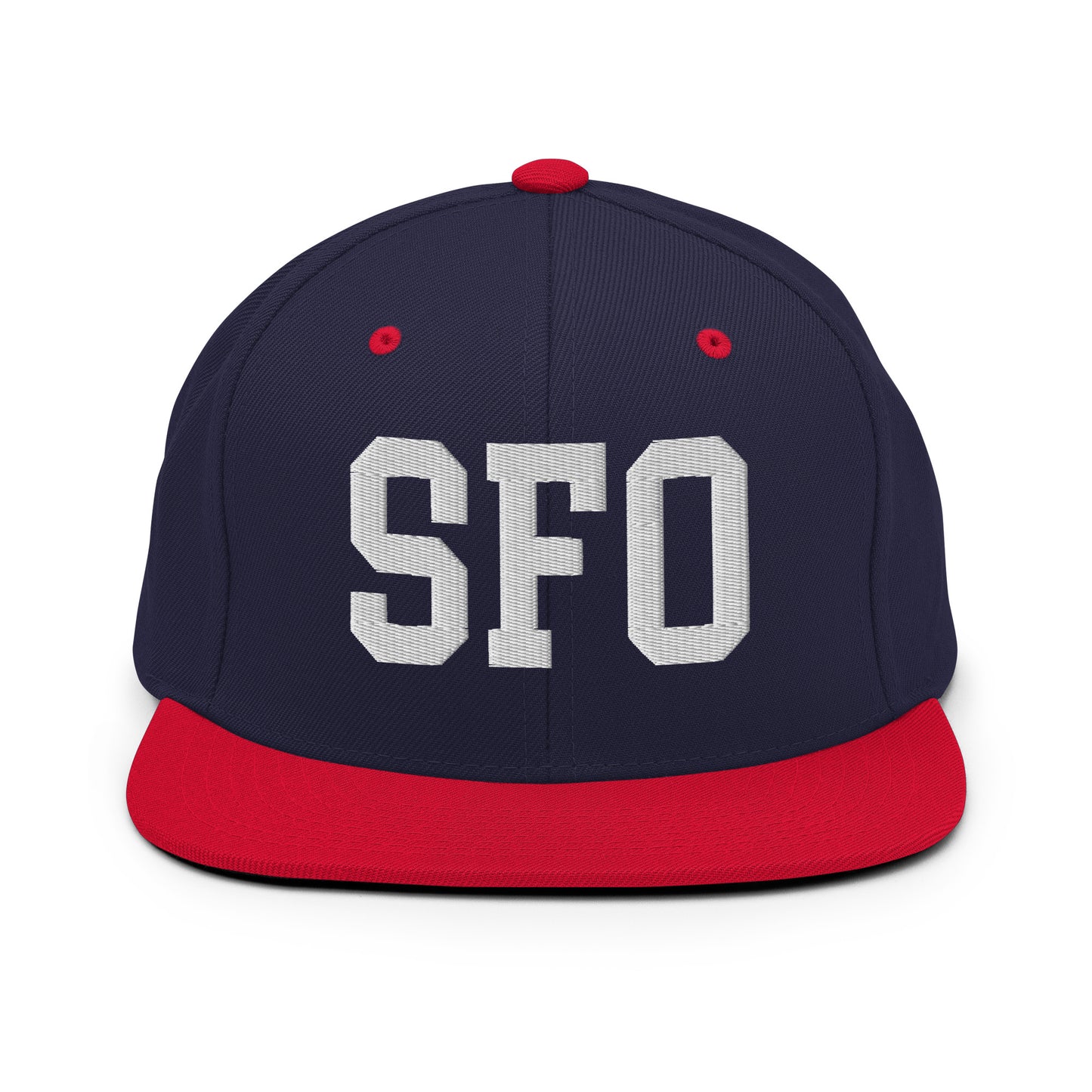 College-Style Classic Snapback Hat • White • SFO San Francisco • YHM Designs - Image 19
