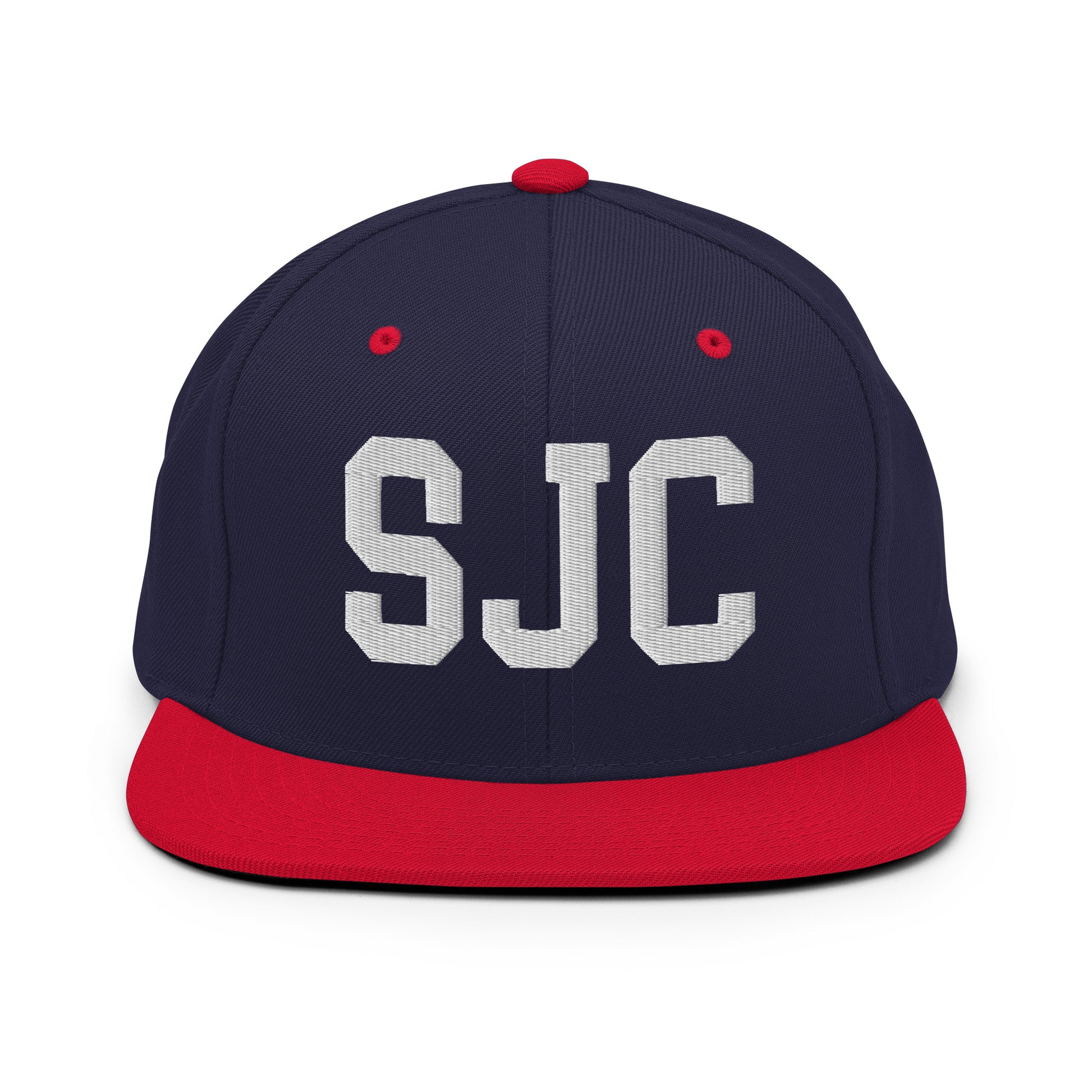 College-Style Classic Snapback Hat • White • SJC San Jose • YHM Designs - Image 19
