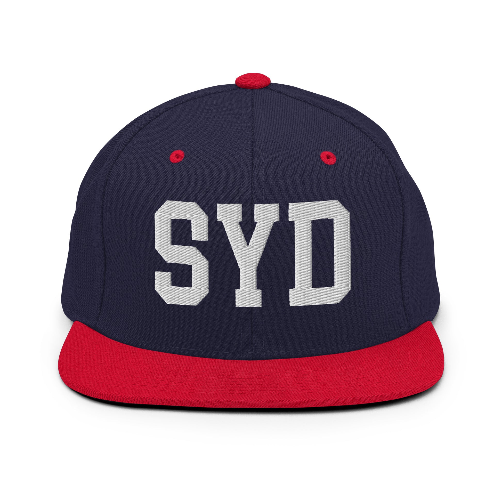 College-Style Classic Snapback Hat • White • SYD Sydney Souvenir • YHM Designs - Image 19