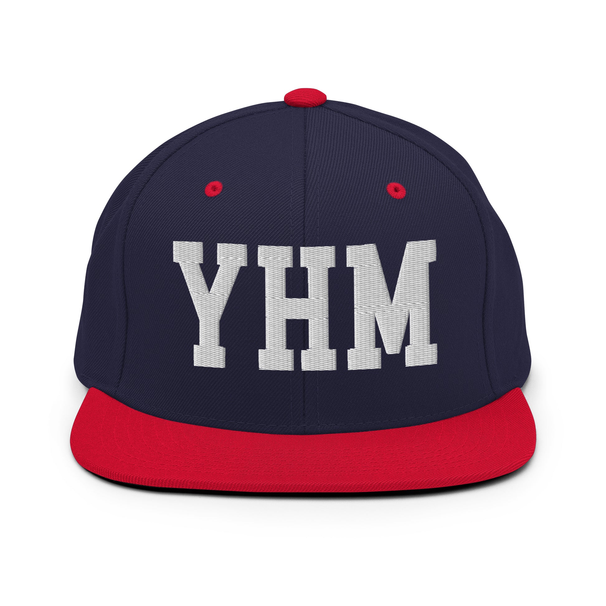 College-Style Classic Snapback Hat • White • YHM Hamilton Souvenir • YHM Designs - Image 19