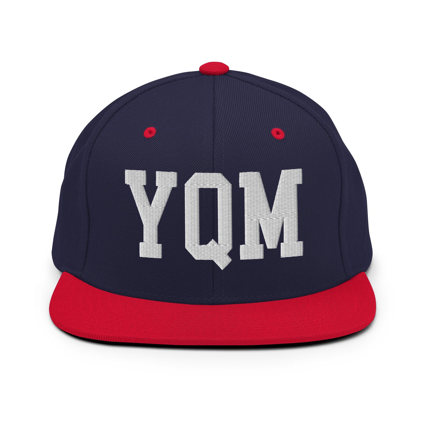 College-Style Classic Snapback Hat • White • YQM Moncton • YHM Designs - Image 19
