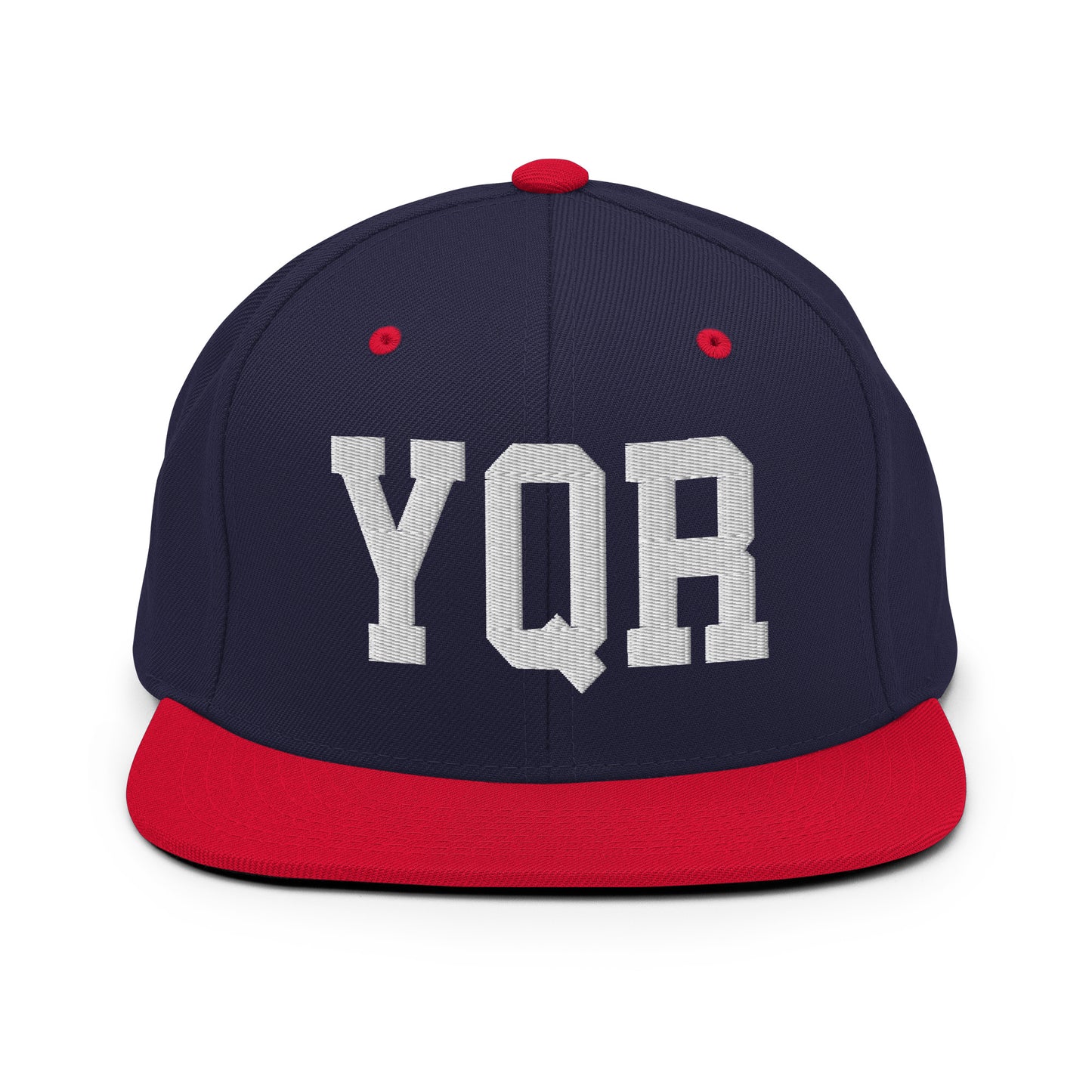 College-Style Classic Snapback Hat • White • YQR Regina • YHM Designs - Image 19