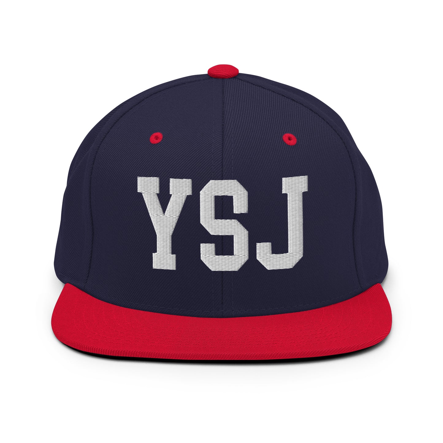 College-Style Classic Snapback Hat • White • YSJ Saint John Souvenir • YHM Designs - Image 19