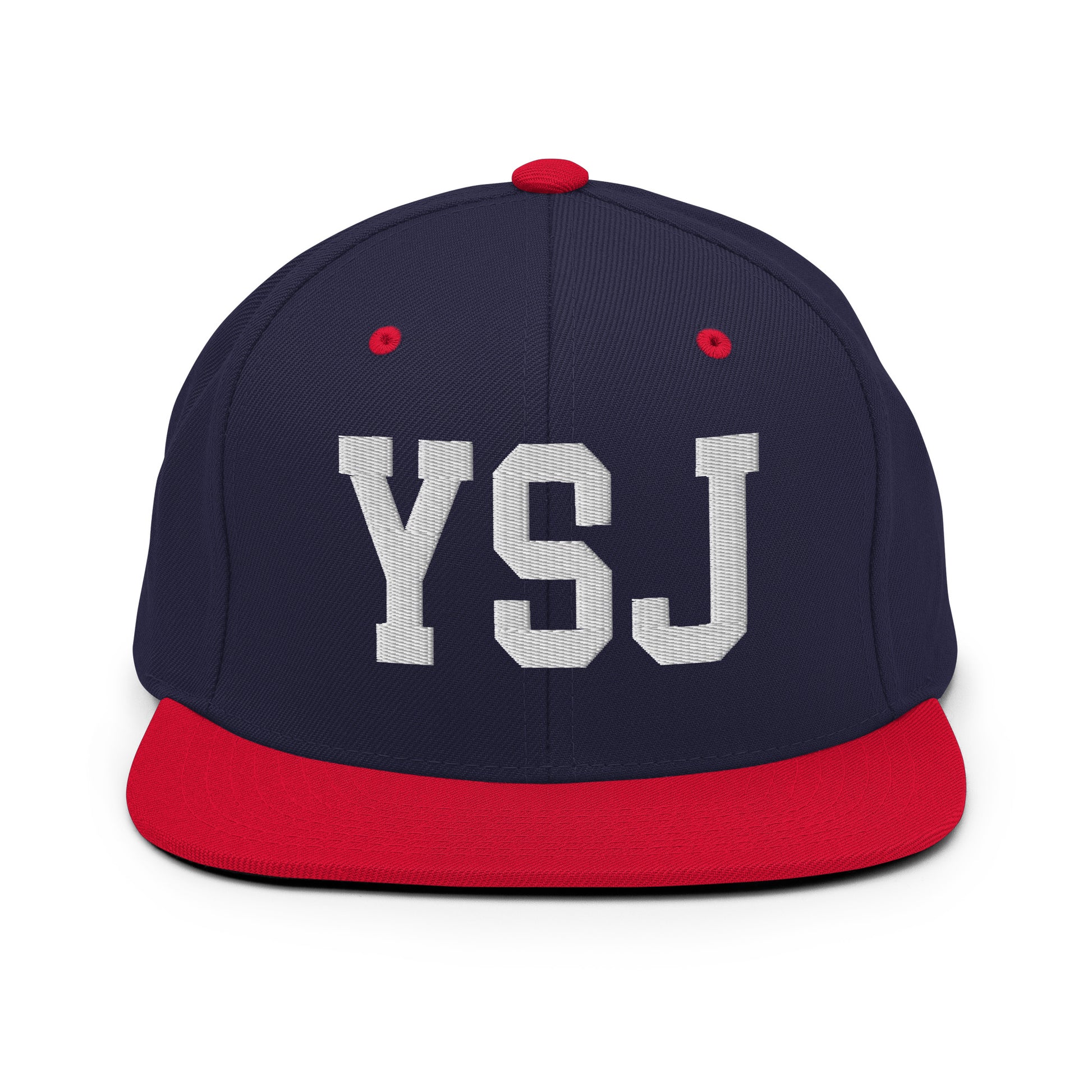 College-Style Classic Snapback Hat • White • YSJ Saint John Souvenir • YHM Designs - Image 19