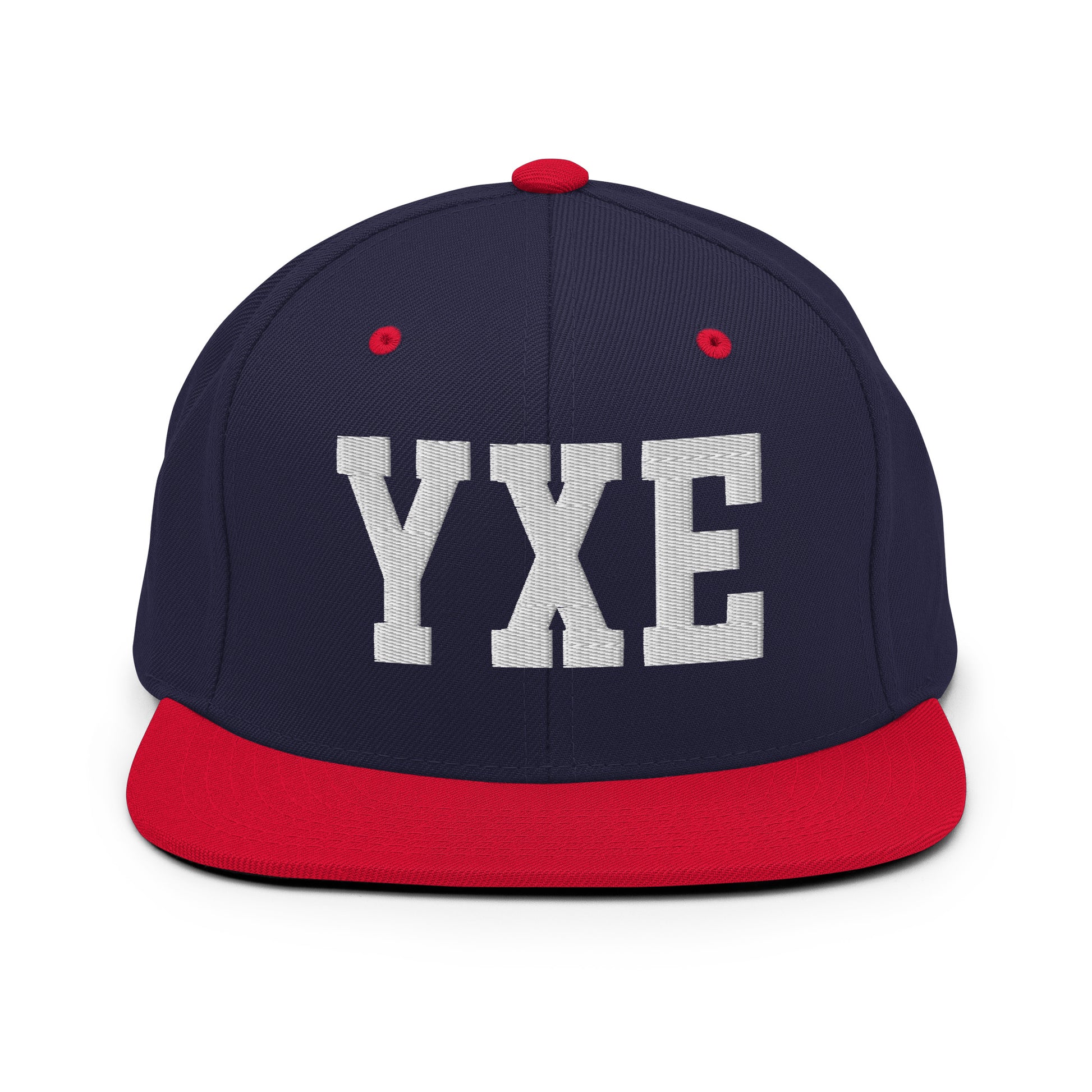 College-Style Classic Snapback Hat • White • YXE Saskatoon • YHM Designs - Image 19