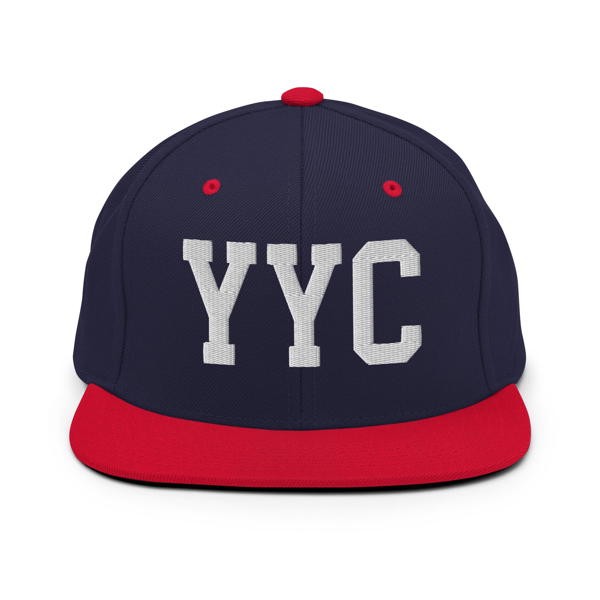 College-Style Classic Snapback Hat • White • YYC Calgary • YHM Designs - Image 19