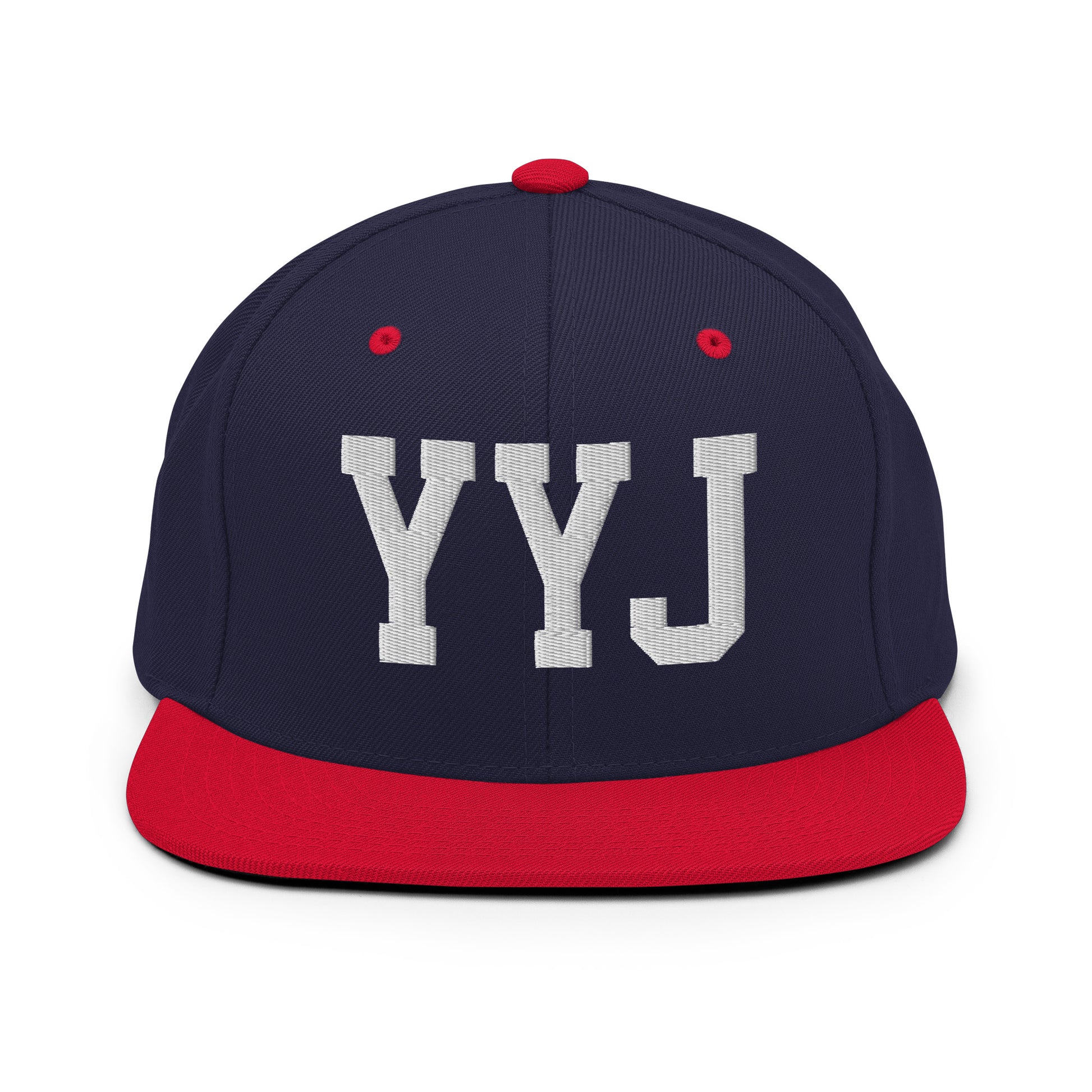College-Style Classic Snapback Hat • White • YYJ Victoria • YHM Designs - Image 19