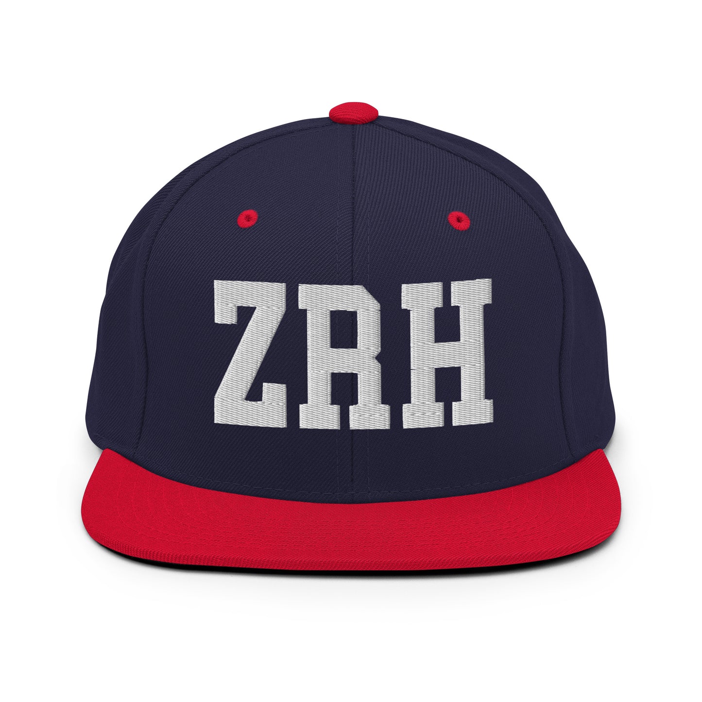 College-Style Classic Snapback Hat • White • ZRH Zurich Souvenir • YHM Designs - Image 19