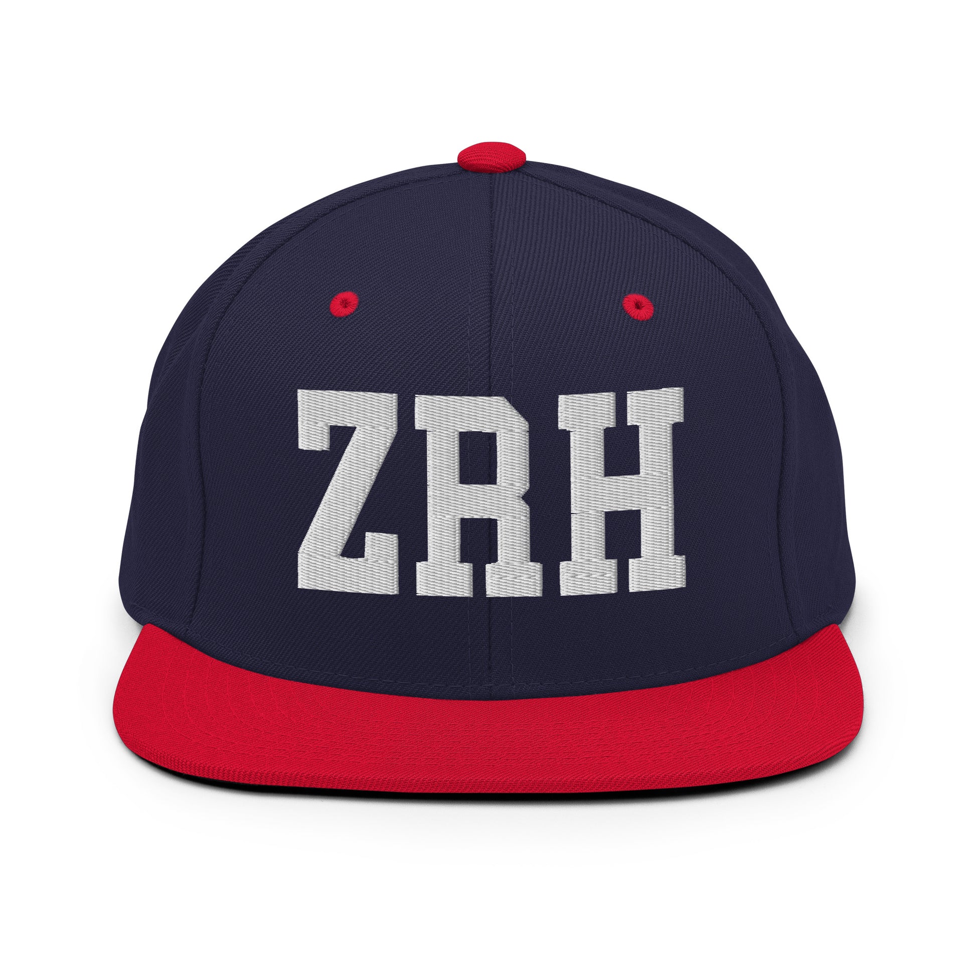 College-Style Classic Snapback Hat • White • ZRH Zurich Souvenir • YHM Designs - Image 19
