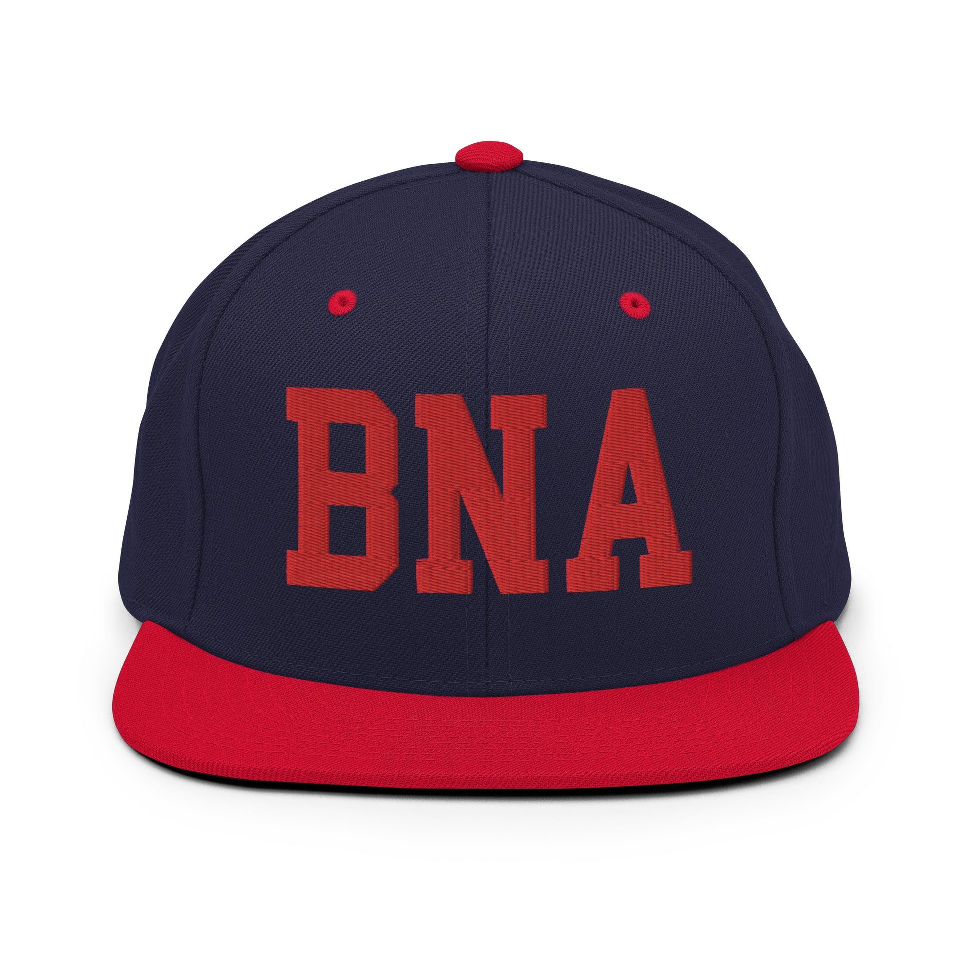 College-Style Classic Snapback Hat • Red • BNA Nashville • YHM Designs - Image 19