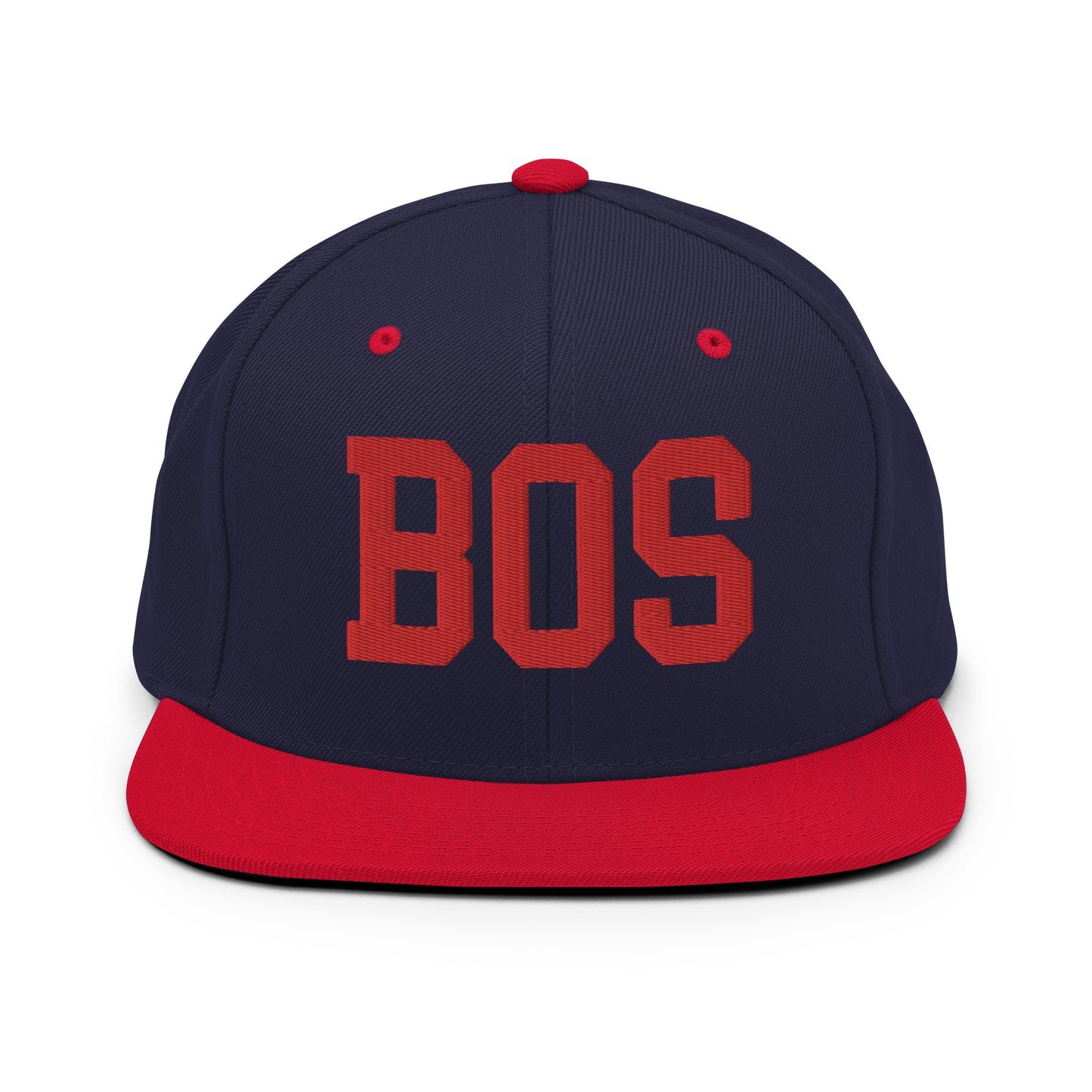 College-Style Classic Snapback Hat • Red • BOS Boston • YHM Designs - Image 19