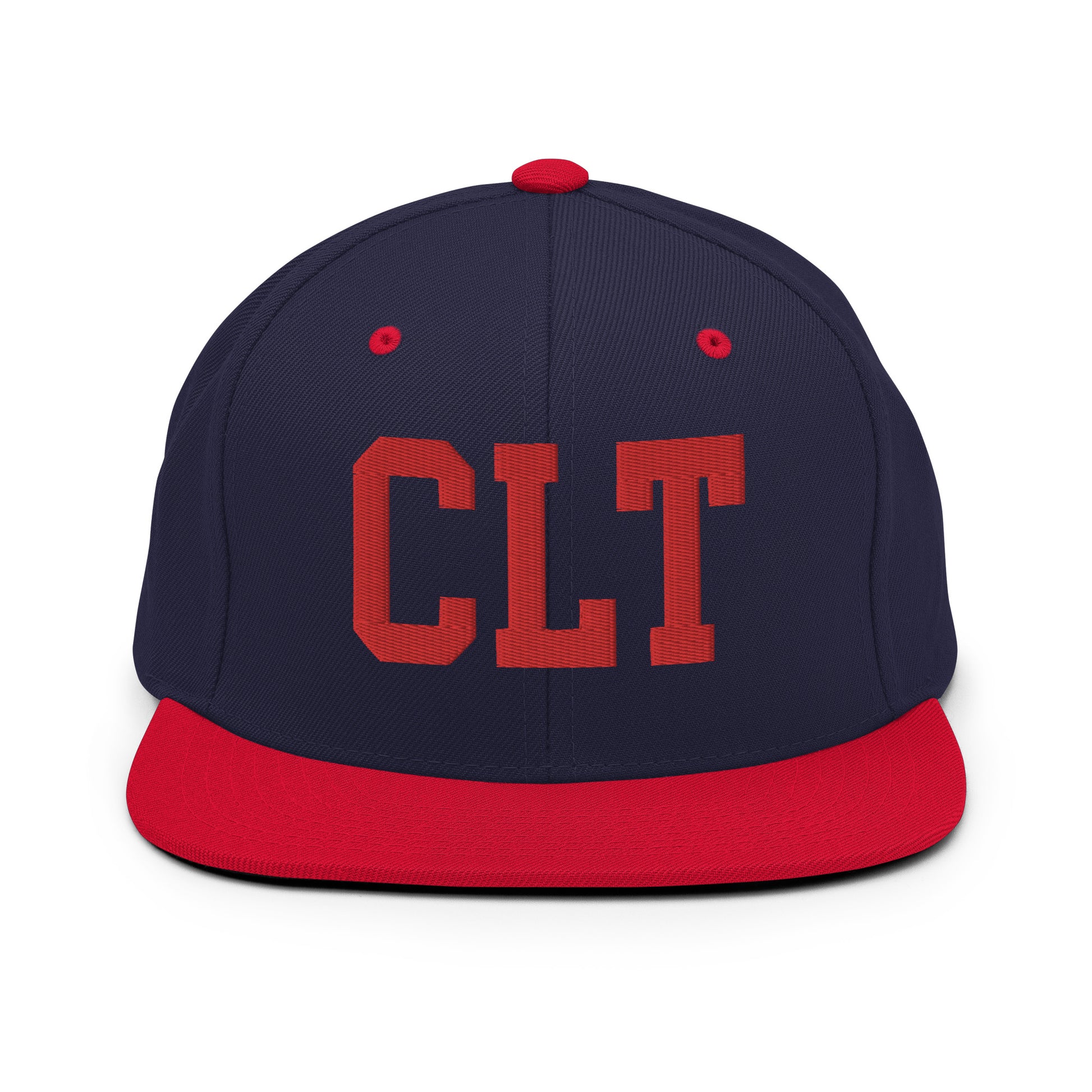 College-Style Classic Snapback Hat • Red • CLT Charlotte • YHM Designs - Image 19