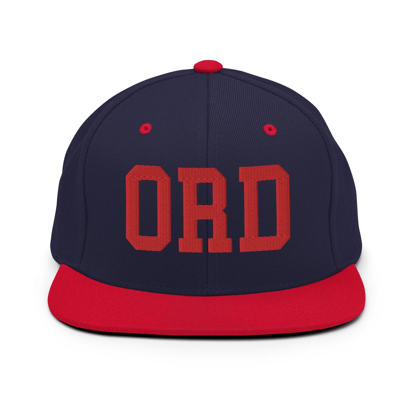 College-Style Classic Snapback Hat • Red • ORD Chicago • YHM Designs - Image 19