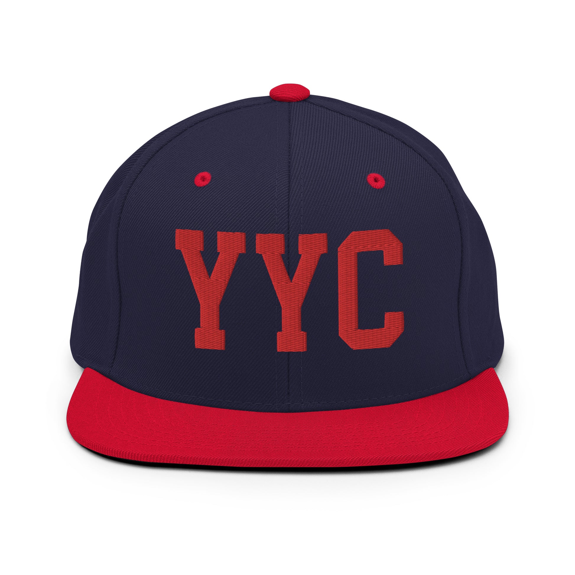 College-Style Classic Snapback Hat • Red • YYC Calgary • YHM Designs - Image 19