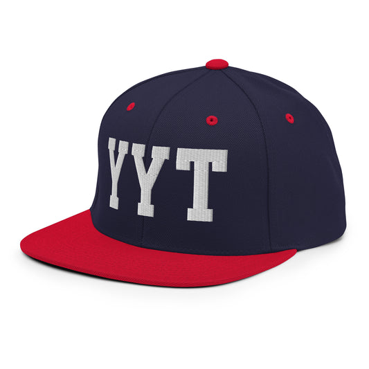 College-Style Classic Snapback Hat • White • YYT St. John's Souvenir • YHM Designs - Image 01