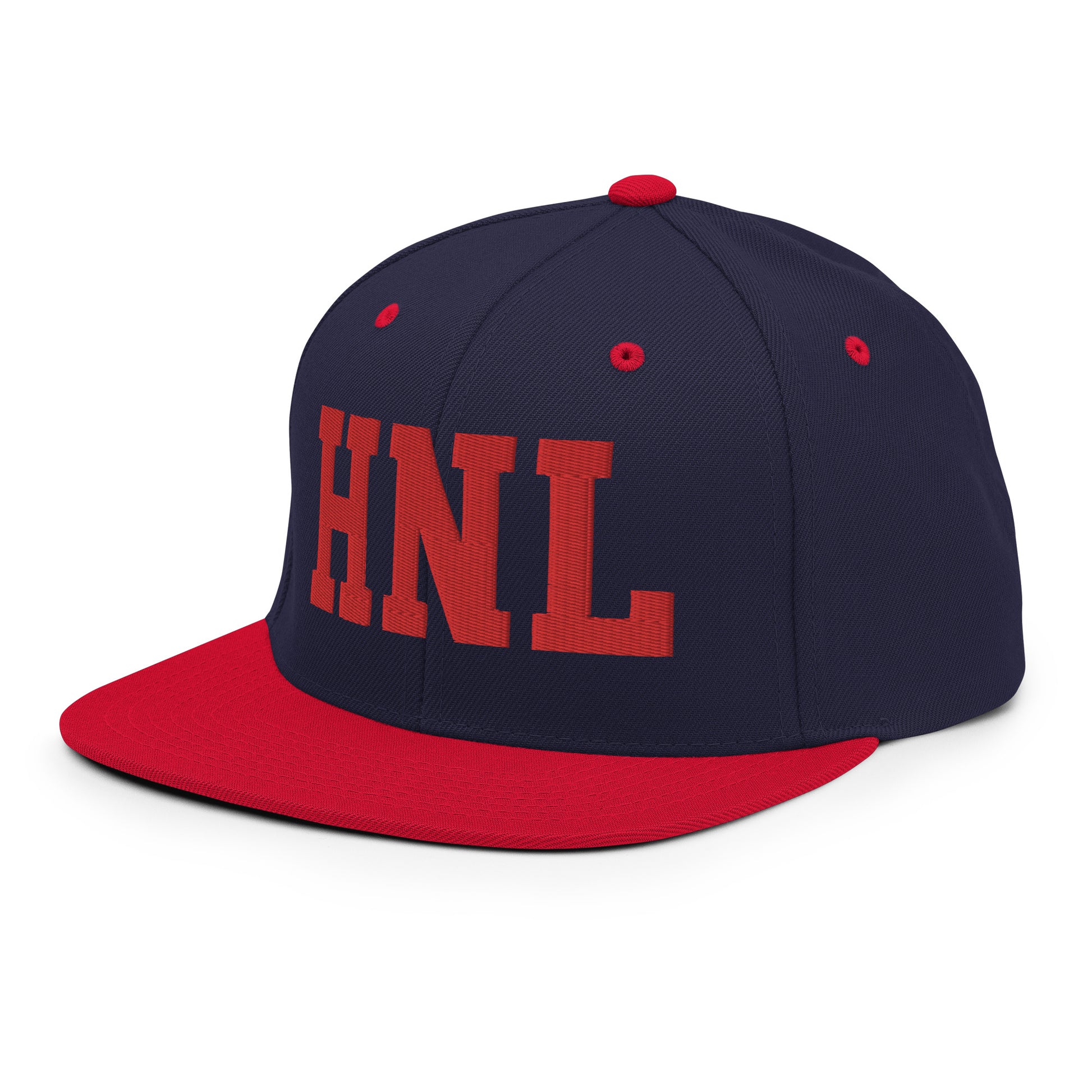 College-Style Classic Snapback Hat • Red • HNL Honolulu • YHM Designs - Image 21